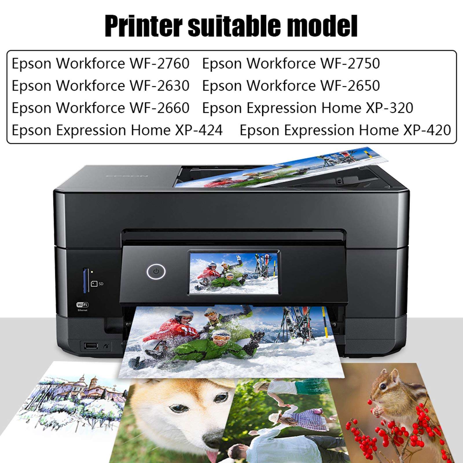 NoahArk 3 Packs 220XL Remanufactured Ink Cartridge Replacement for Epson 220 XL T220XL High Yield for Workforce WF-2760 WF-2750 WF-2630 WF-2650 WF-2660 XP-320 XP-420 Printer (Cyan/Magenta/Yellow) 2