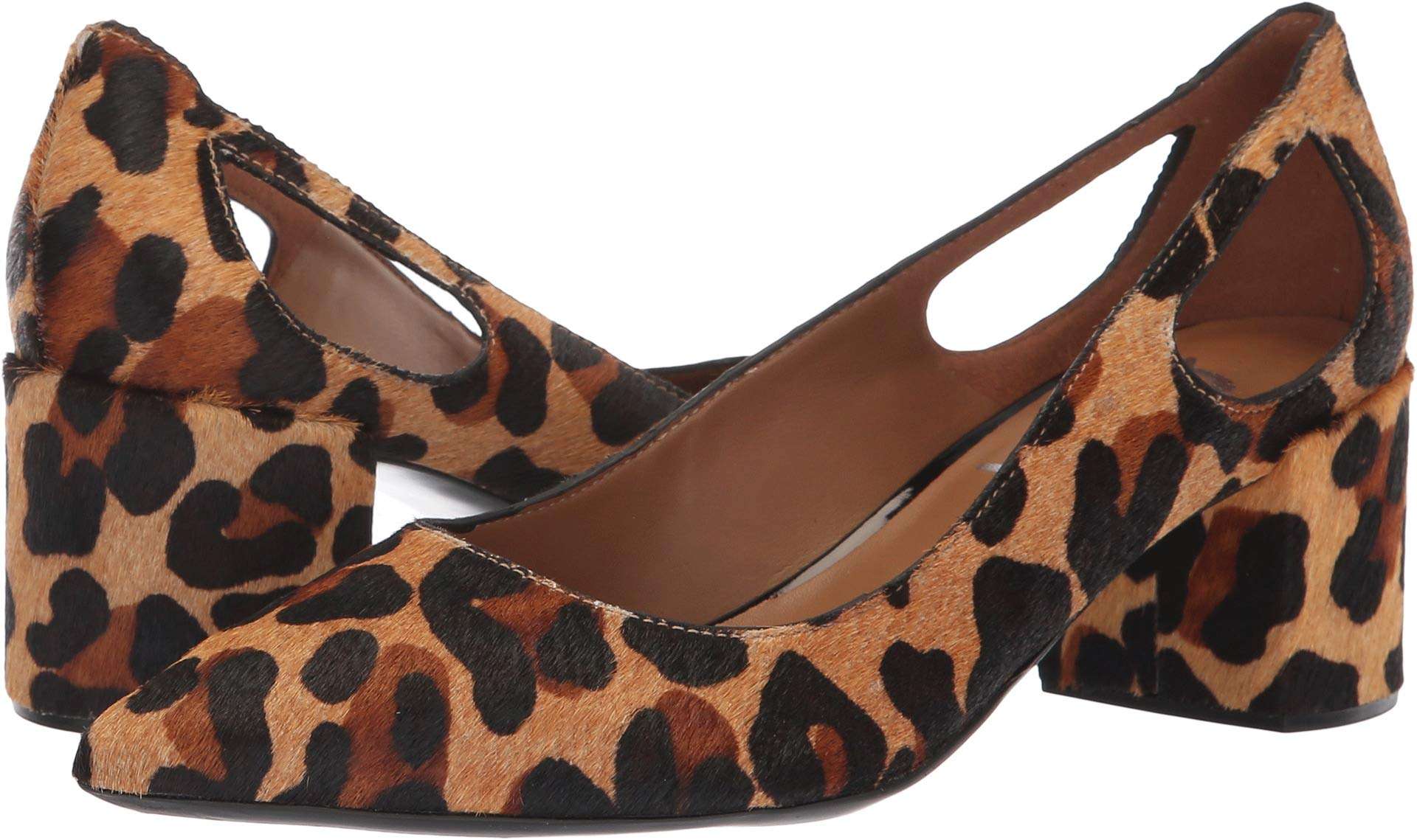 French Sole Courtney2 Heel Beige Leopard Haircalf 6 M 1