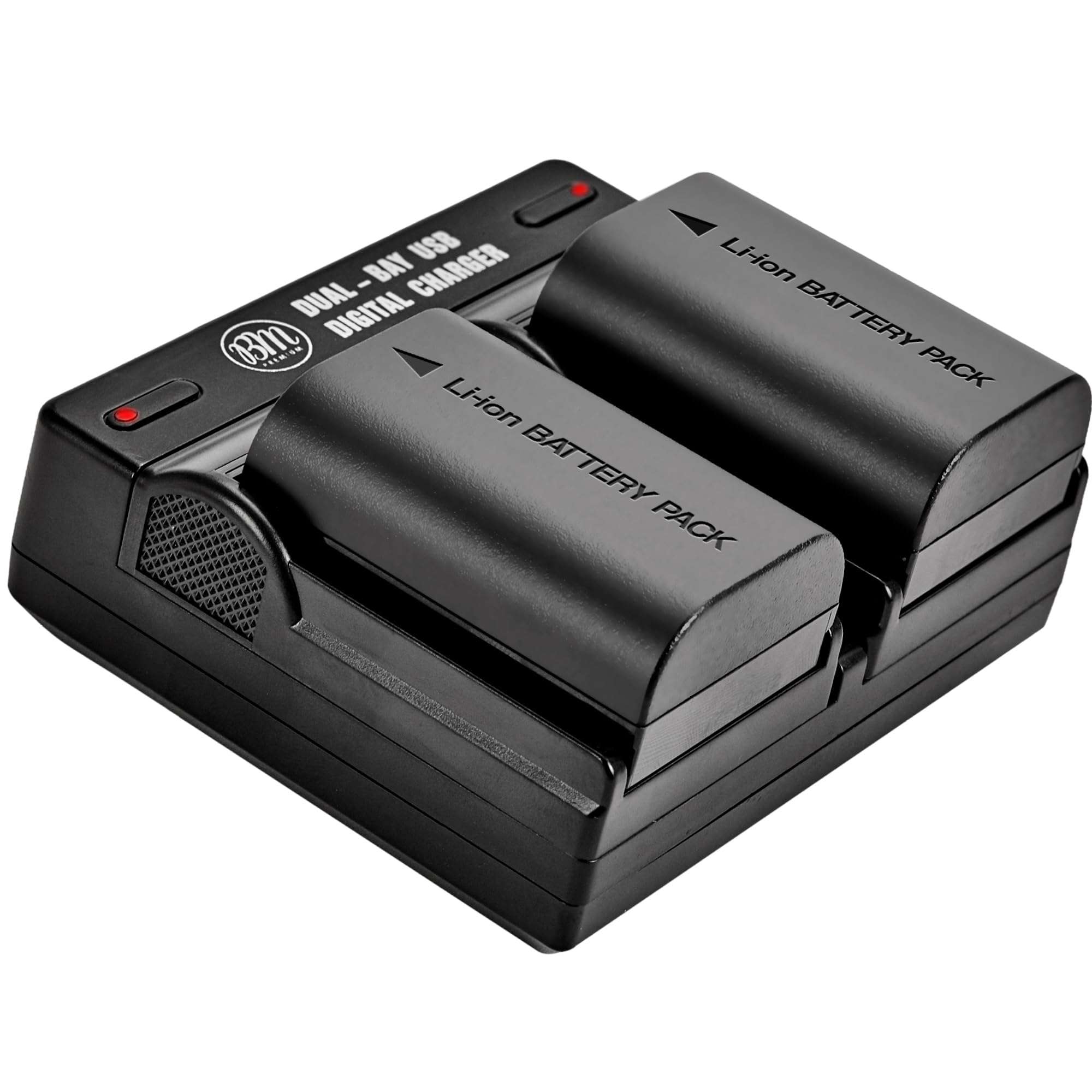 BM Premium 2 Pack of LP-E6NH Batteries and Dual Bay Battery Charger for Canon EOS R EOS R5 EOS R6 EOS R6 II EOS R7 EOS 90D EOS 60D EOS 70D EOS 80D EOS 6D II EOS 7D EOS 7D Mark II Cameras 1