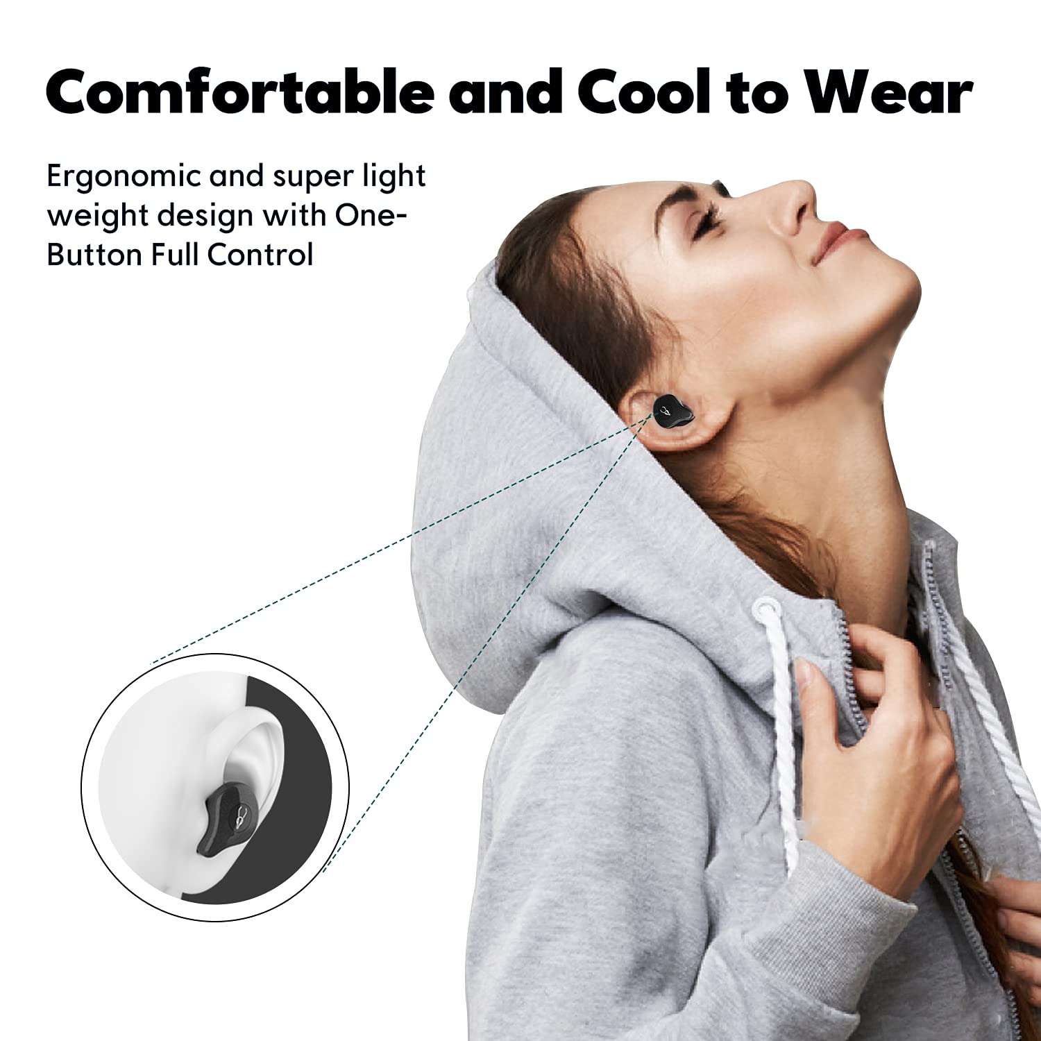 True Wireless Earbuds, Sabbat E16 Bluetooth 5.2 Headphones with Immersive HiFi Stereo Sound, APTX Deep Bass CVC8.1 Noise Cancelling Built-in Mic TWS Ear Buds Headset with Game Mode Wireless Charging 4