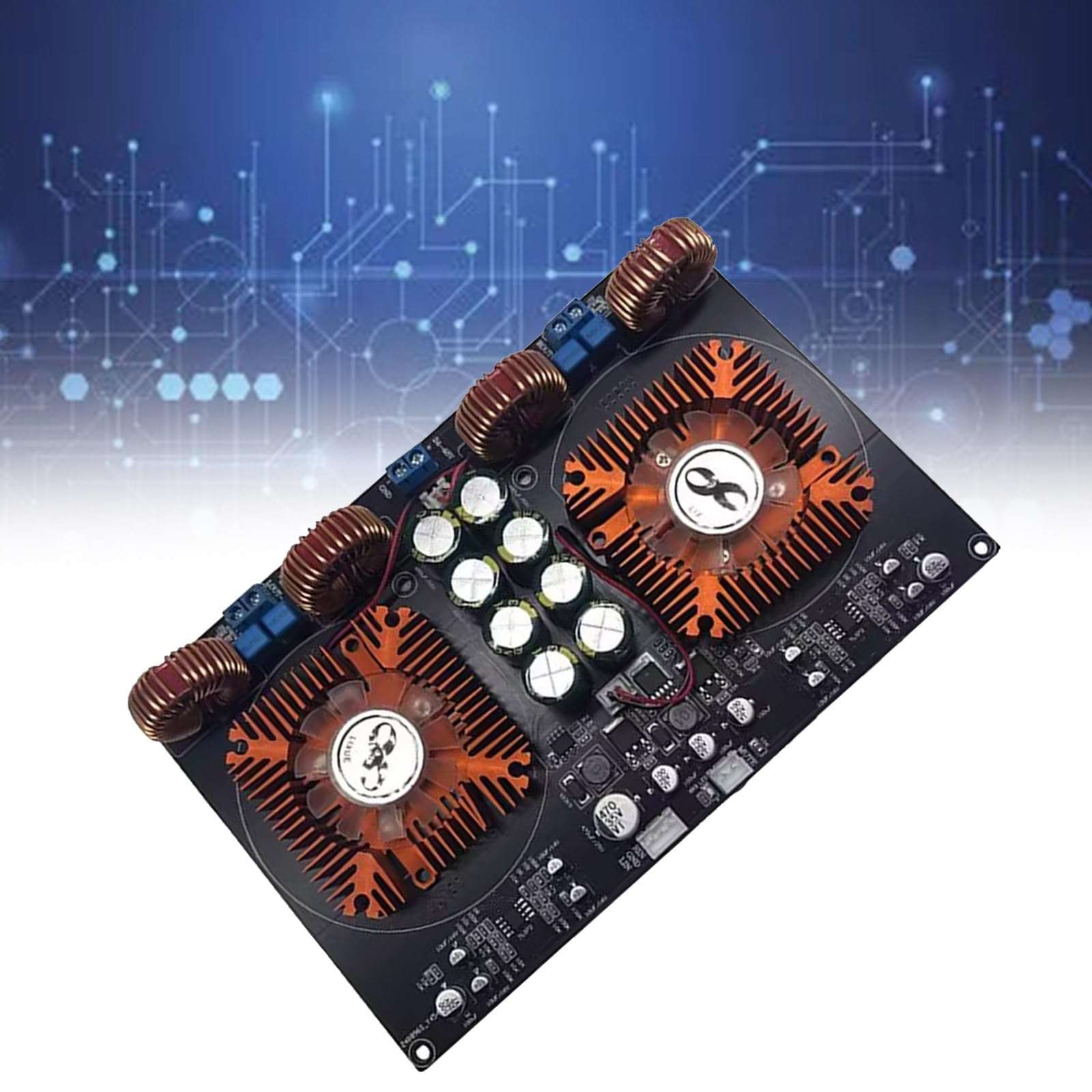 Haoyull Digital Class-D Amplifier Board 600W+600W TPA3255 2.0 annel Fan Cooled for ophiles Home Theater High End Sound 3
