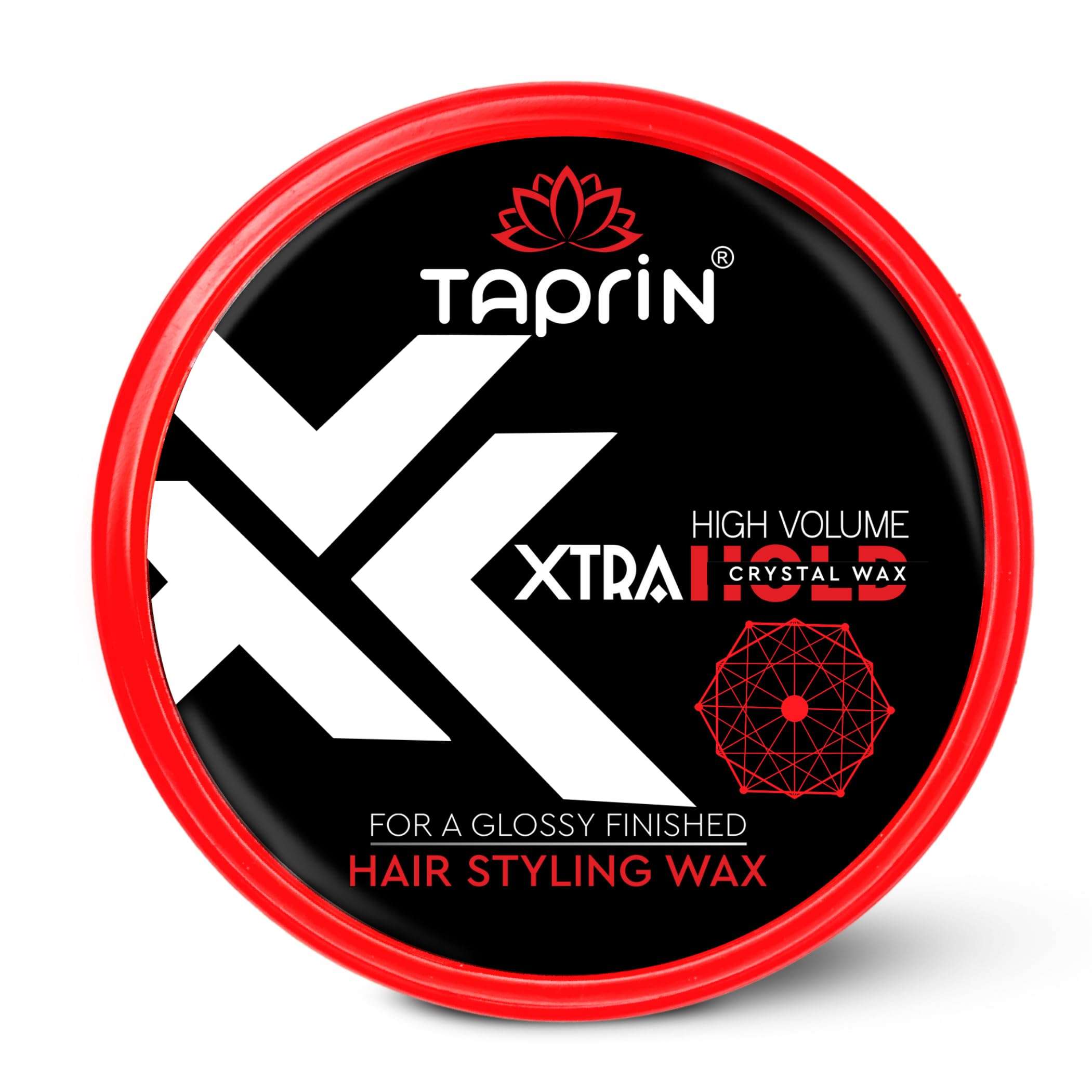 Taprin High Volume Xtra Strong Hold Hair Styling Wax 80ml | Glossy Finish, Shine, Styling wax | Hair Wax for Men 1