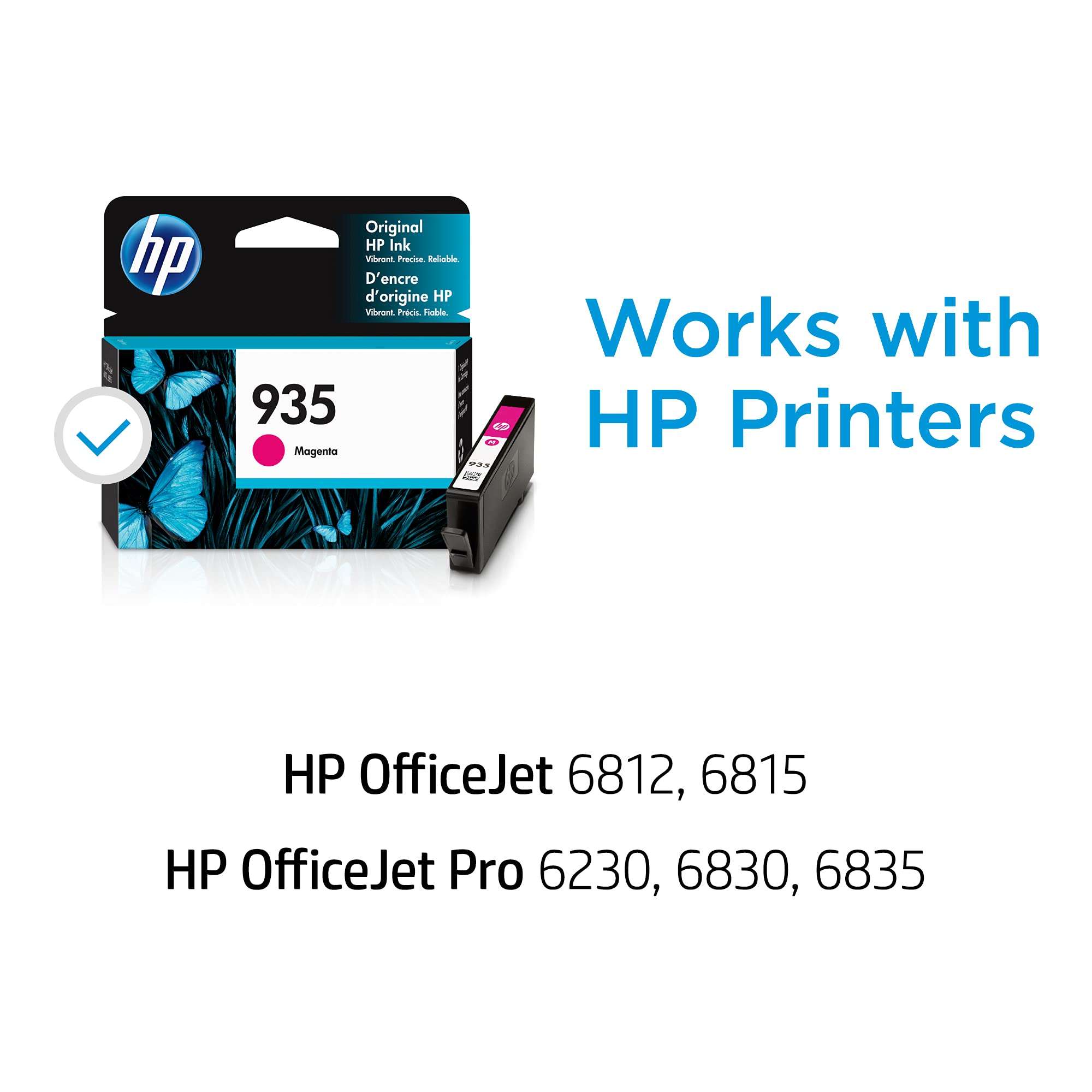 HP 935 Magenta Ink Cartridge | Works with HP OfficeJet 6810; OfficeJet Pro 6230, 6830 Series | C2P21AN 2