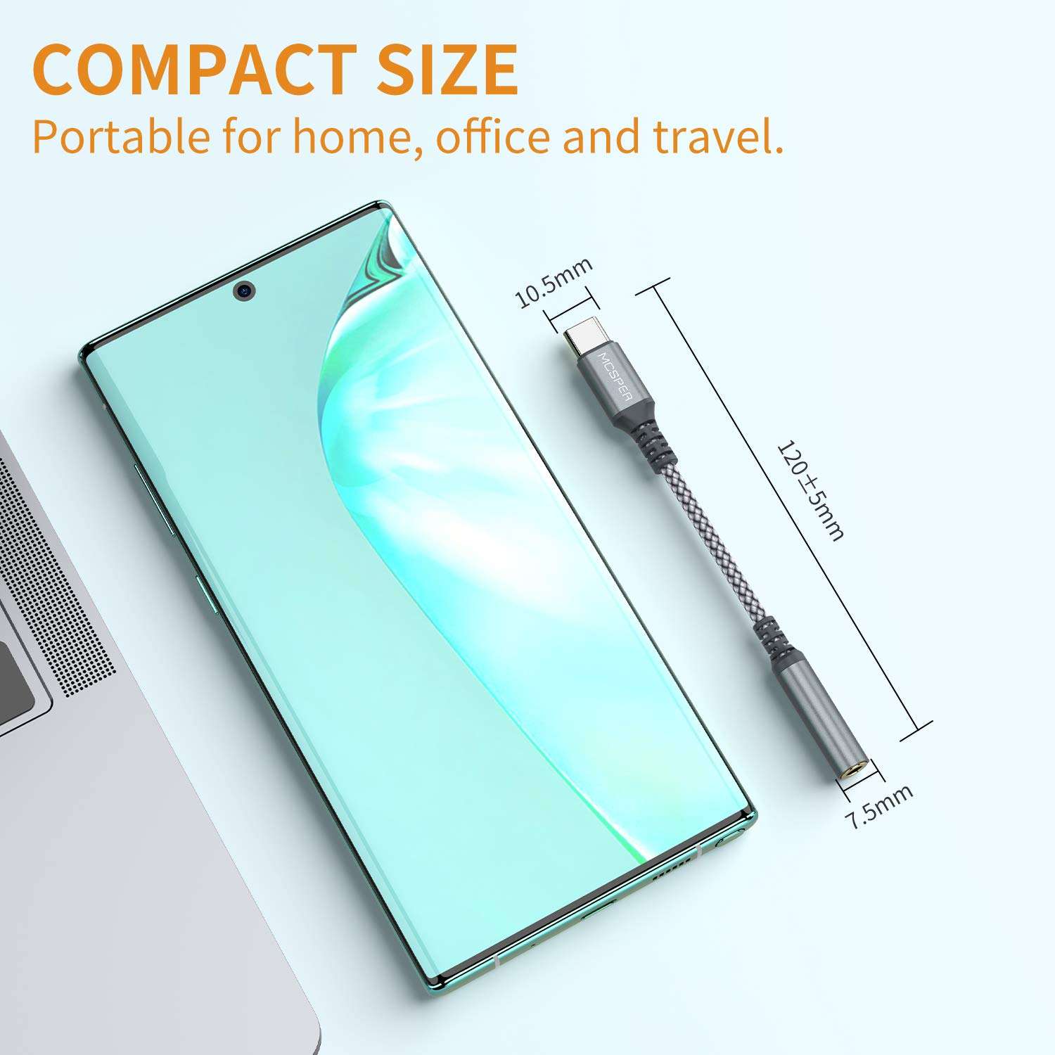 USB Type C to 3.5mm Female Adapter,USB C to Aux Audio Dongle Cable Cord Headphone Jack Compatible with iPhone 16/15 Pro/15 Pro Max,Samsung Galaxy S24 S23 S22 S21 Ultra,iPad Pro MacBook 6