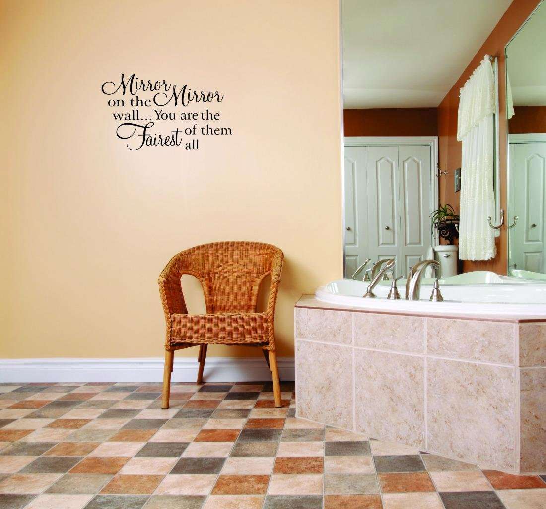 Unique Home Wall Stickers Mirror Mirror On The Wall … You are The Fairest of Them All Decal Décor for Bedroom Living Room Nursery - Size: 11 Inch X 22 Inch 1