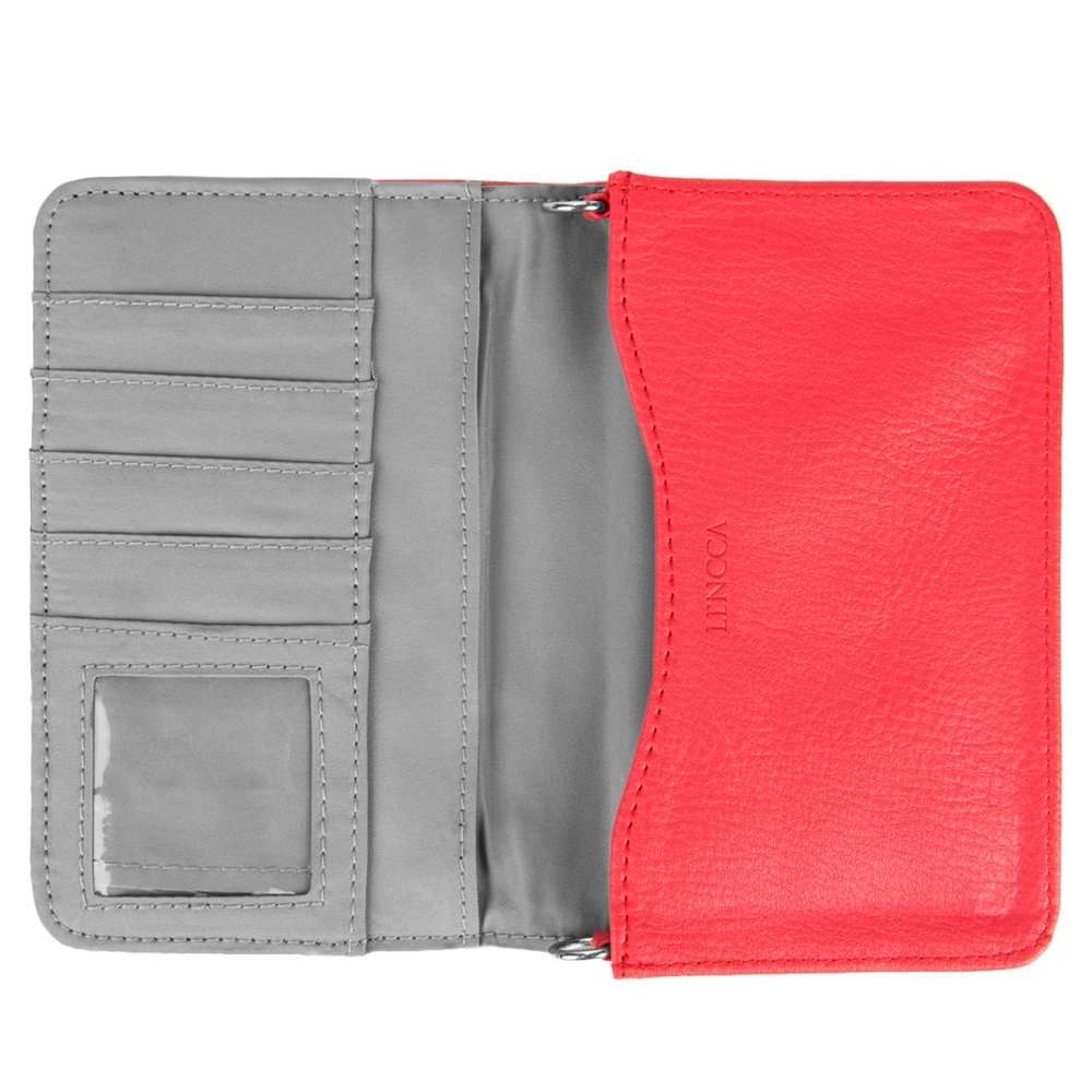 Durable Leather Cell Phone Wallet Case | Credit Debit Card Holder | ID Holder | Back Pocket | Shoulder Wallet Bag for Women 5