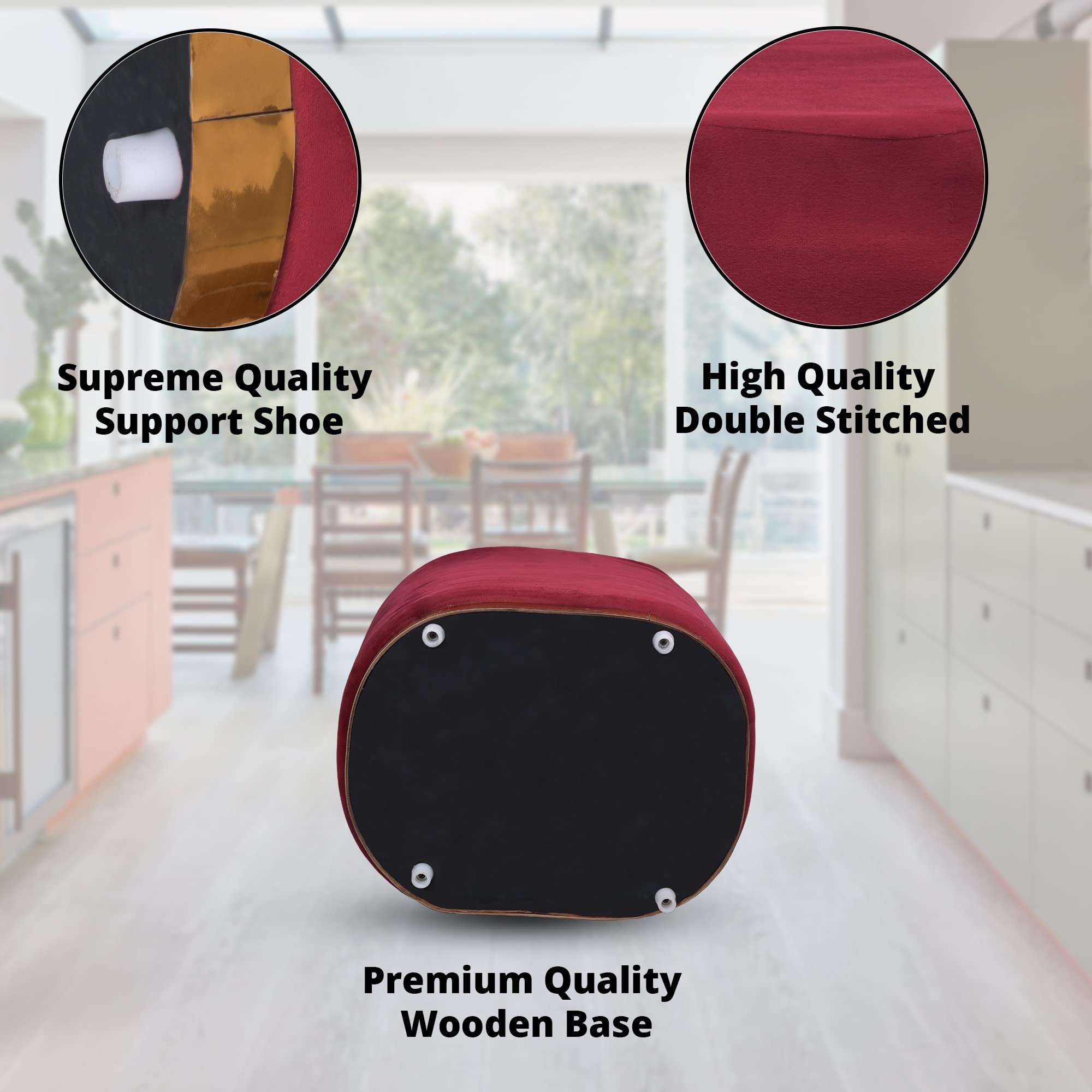 Nirwana Homes Ottoman Stool for Living Room , Balcony , Dressing , Office , footrest , Easy to use Everywhere for Better Comfort Zone. 3