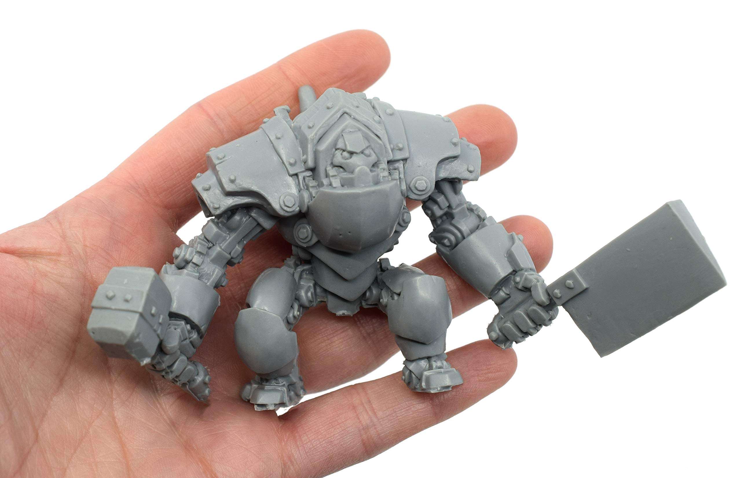 Stonehaven Miniatures Gnomish Titan Miniature Figure, 100% Urethane Resin - 63mm Tall - (for 28mm Scale Table Top War Games) - Made in USA 5