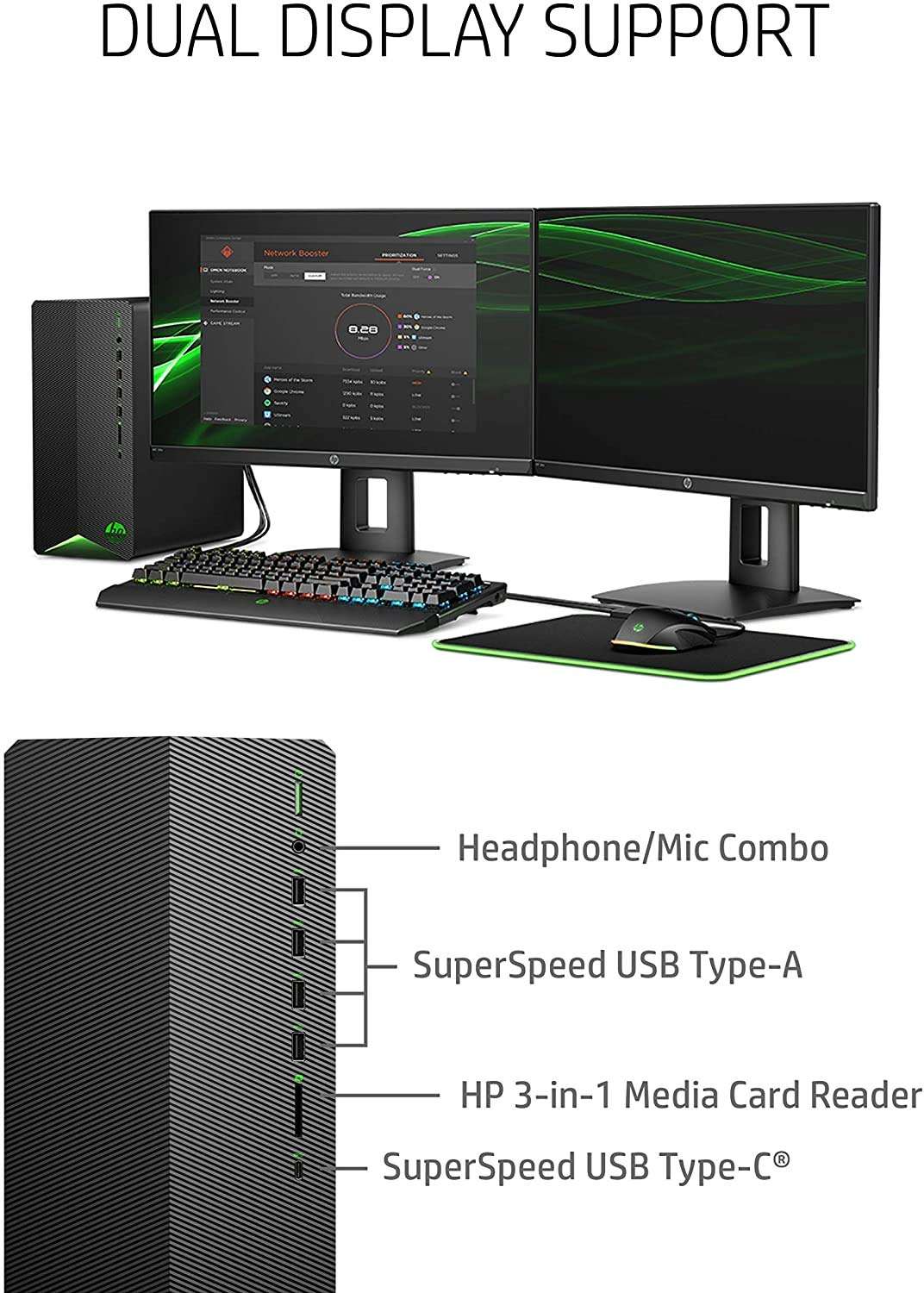 2022 HP Pavilion TG01 Gaming Desktop - 10th Intel i7-10700F 8-Core CPU - 4GB Nvidia GTX 1650 Super - 16GB DDR4-512B NVMe SSD + 1TB HDD - WiFi Bluetooth RJ45 - Windows 11 Pro w/ 32GB USB 3