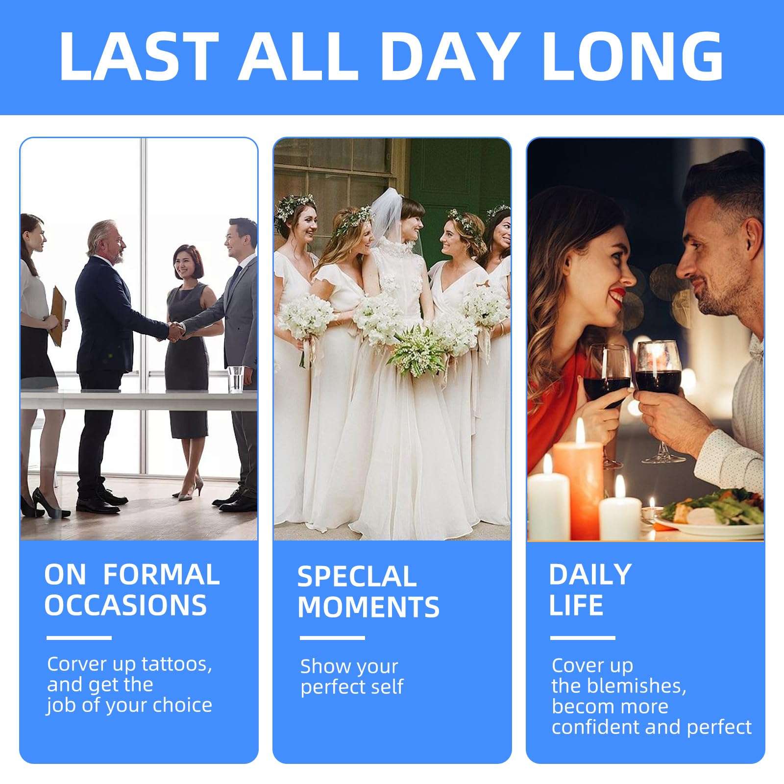 Tattoo Cover up Patch, Waterproof Sweatproof Sticker Patch, Ultra Thin Patch for Tattoo Scar and Birthmarks Tattoo Cover Up Tape for Light Skin Tone, 8 Pcs (Pack of 1) 3