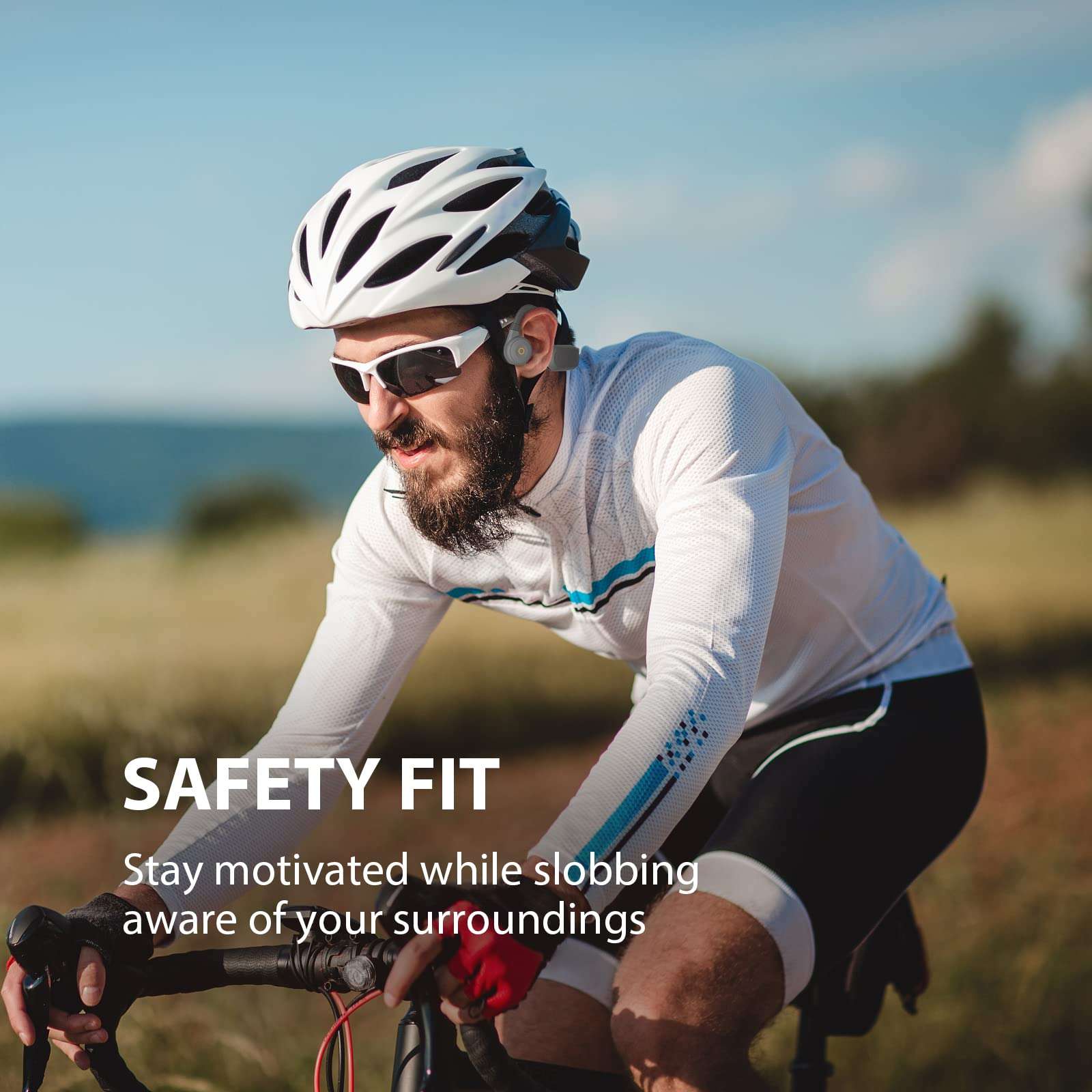 Bone Conduction Headphones, Open Ear Headphones Wireless Bluetooth Open Ear Headphones, Sport Headphones Built-in Mic for Running, Driving, Cycling 4