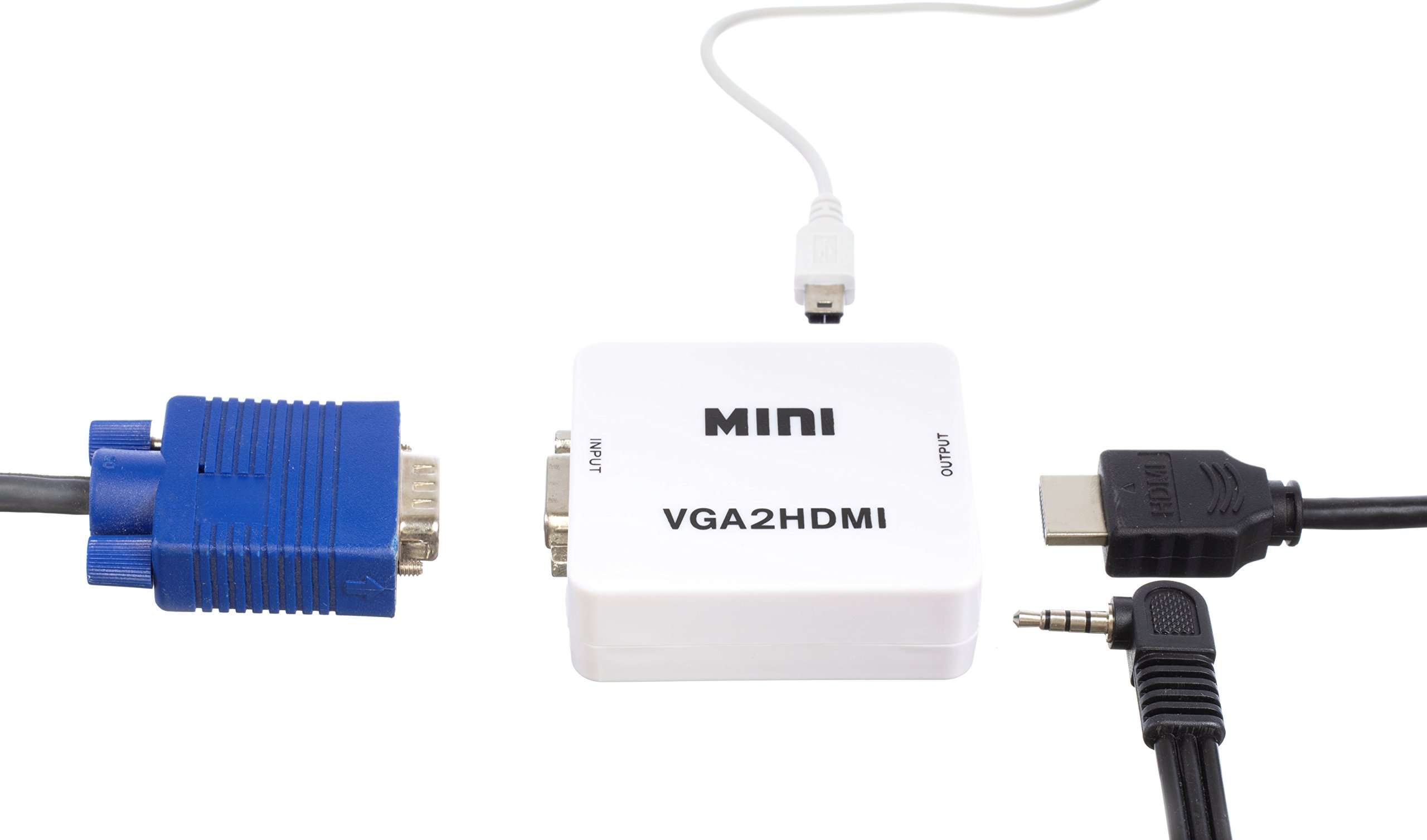 THE CIMPLE CO - VGA to HDMI Converter Adapter - Convert VGA with Audio Video Converter Adapter Box - Includes HDMI Cable for HDTV/PC/Laptop - White 4