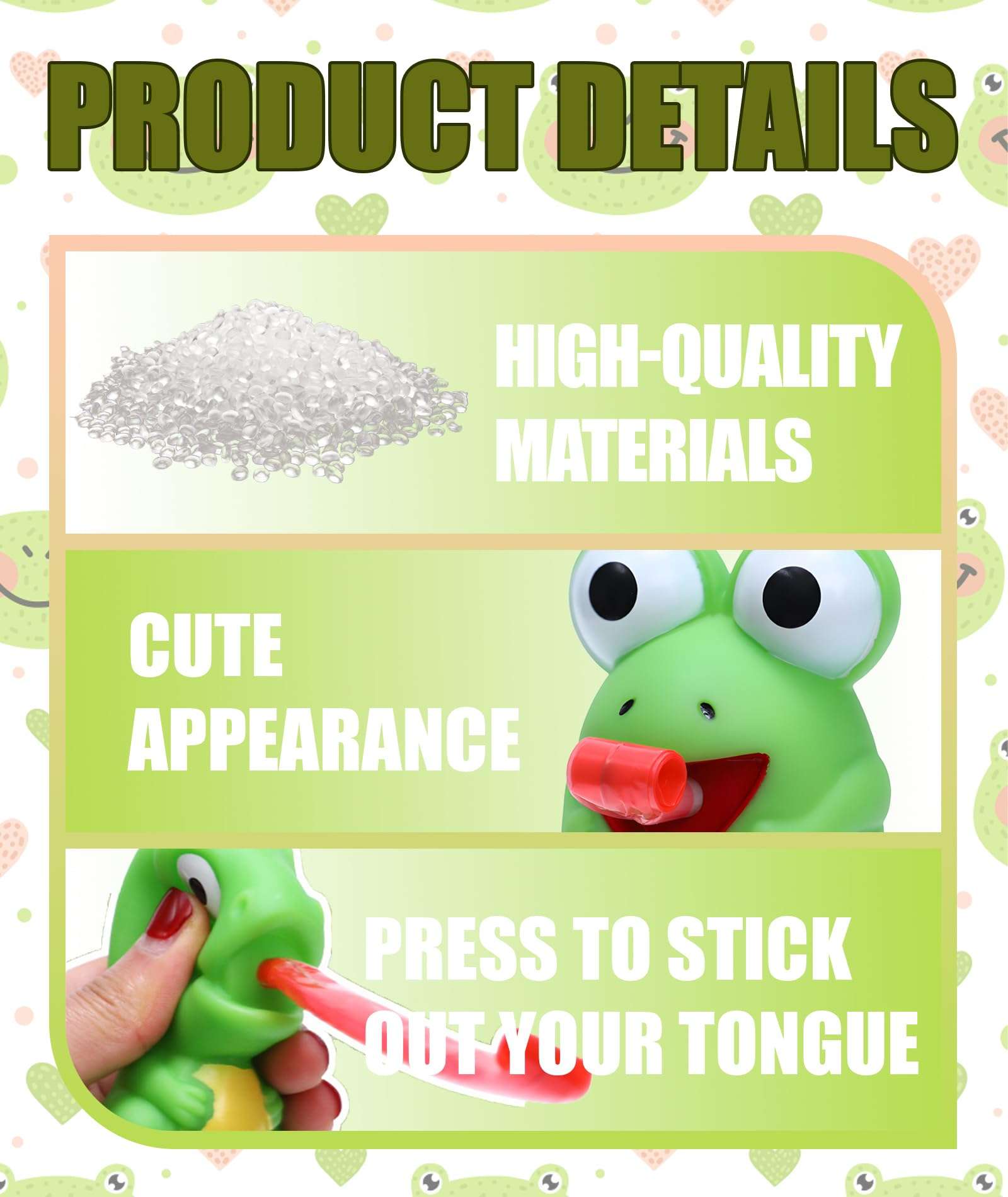 2 Pcs Squishy Toy, Fidget Toys Adults, Frog and Dinosaur Shapes Stress Relief Toys Adults Tongue-Sticking Frog Knead Toy Suitable for Both Men and Women 3