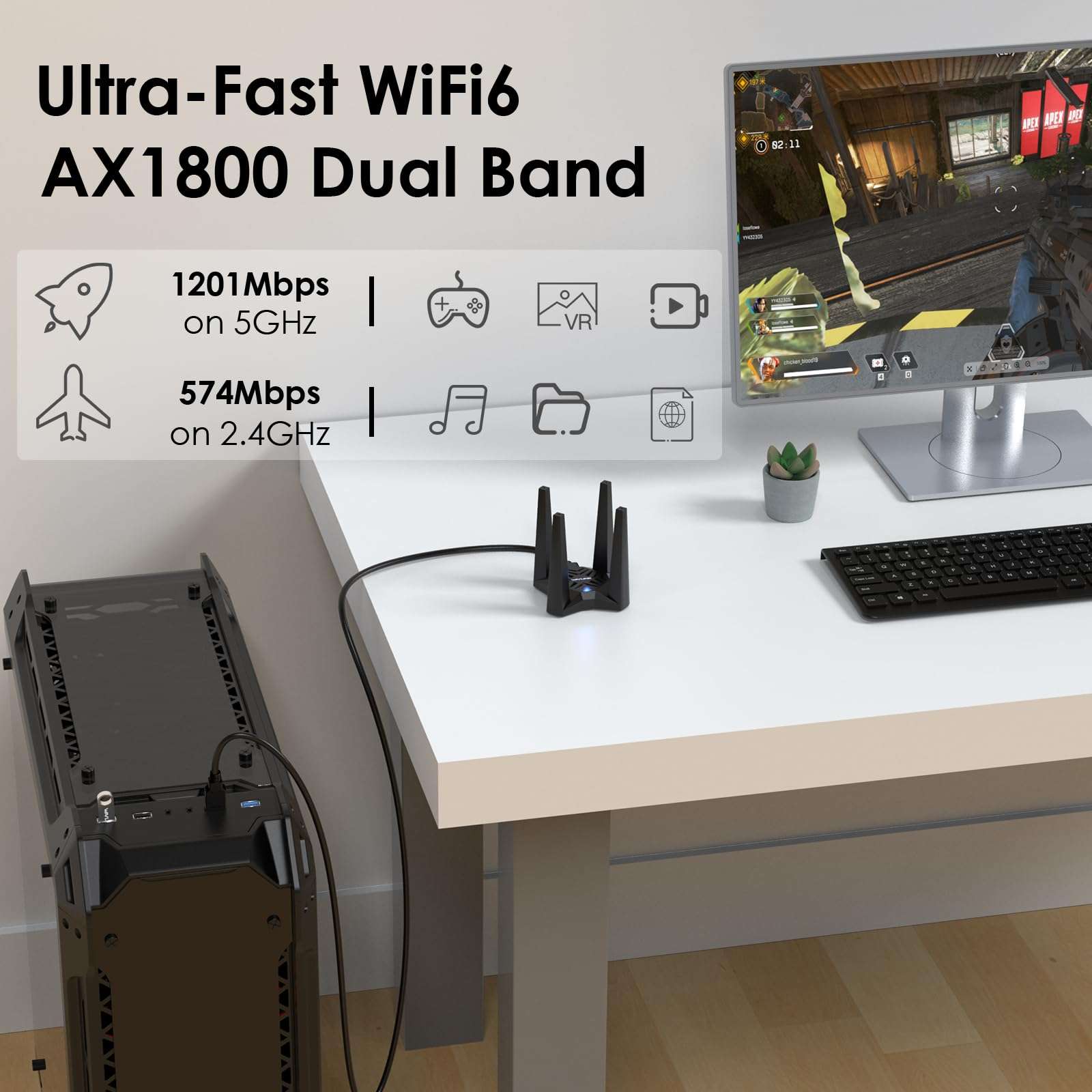 WiFi 6 Router and USB WiFi 6 Adapter Bundle 3