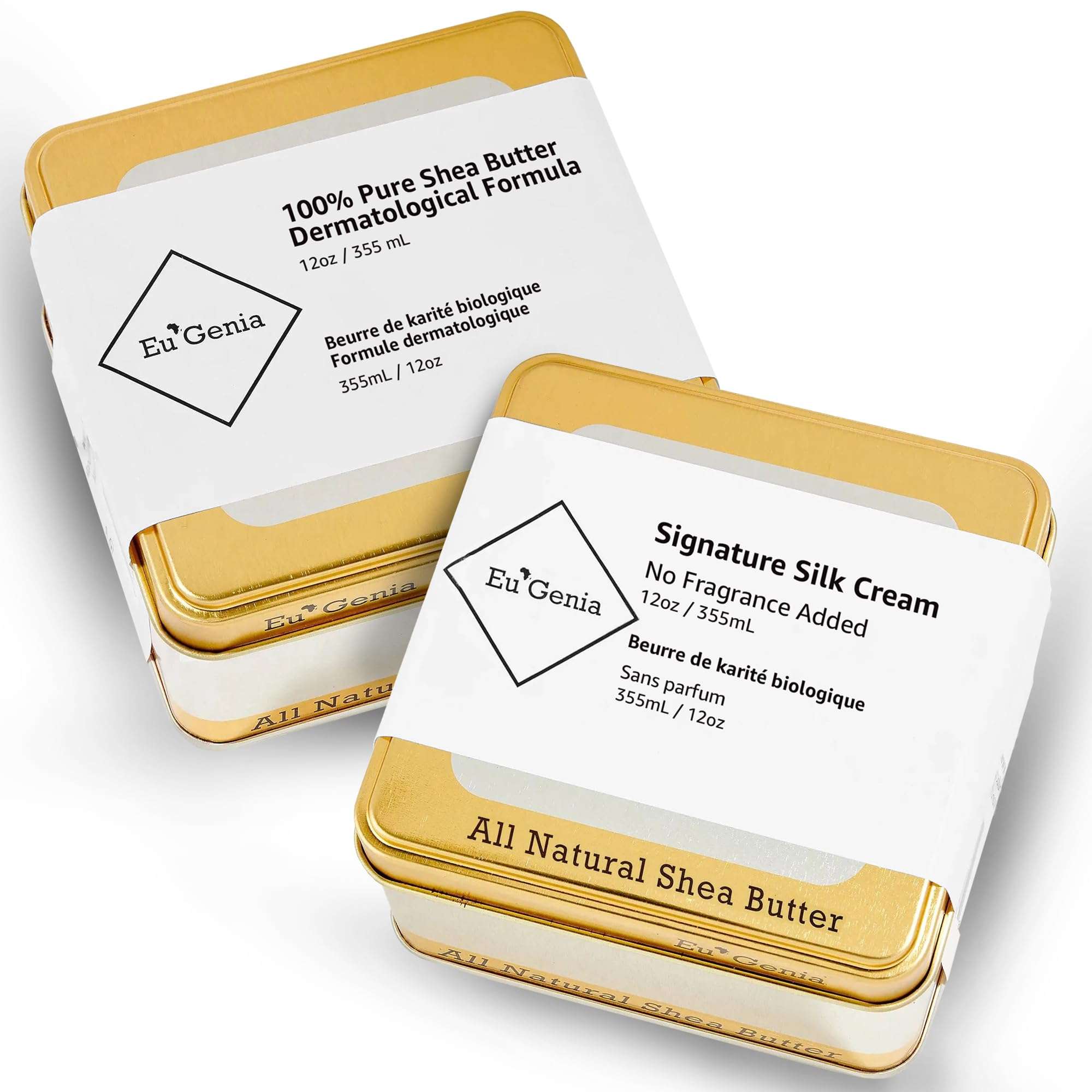 Eu'Genia 12oz Dermatological + 12oz Silk Cream in Unscented 1