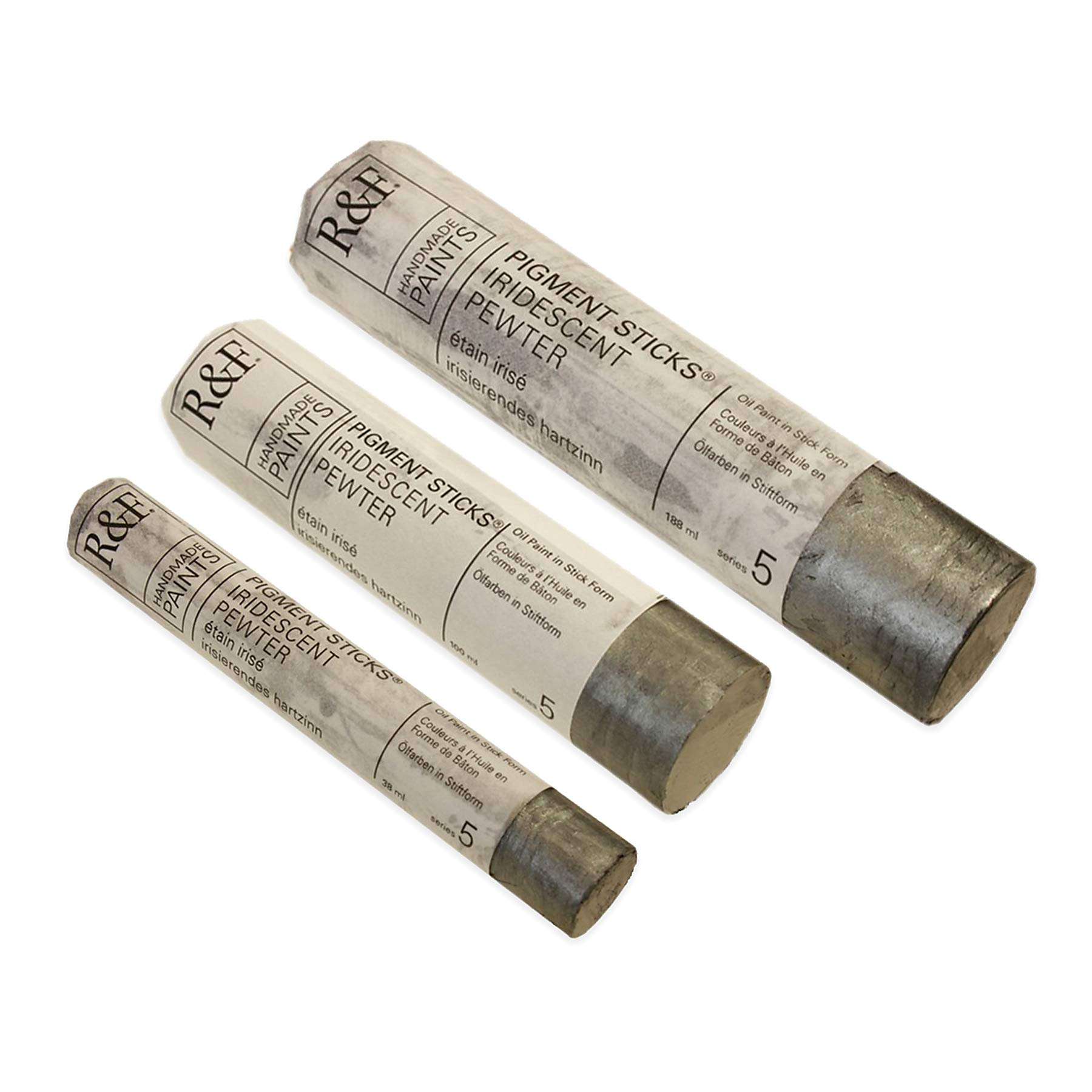 R&F Handmade Paints - Professional Oil Pigment Stick, Iridescent Pewter, 38ml 6