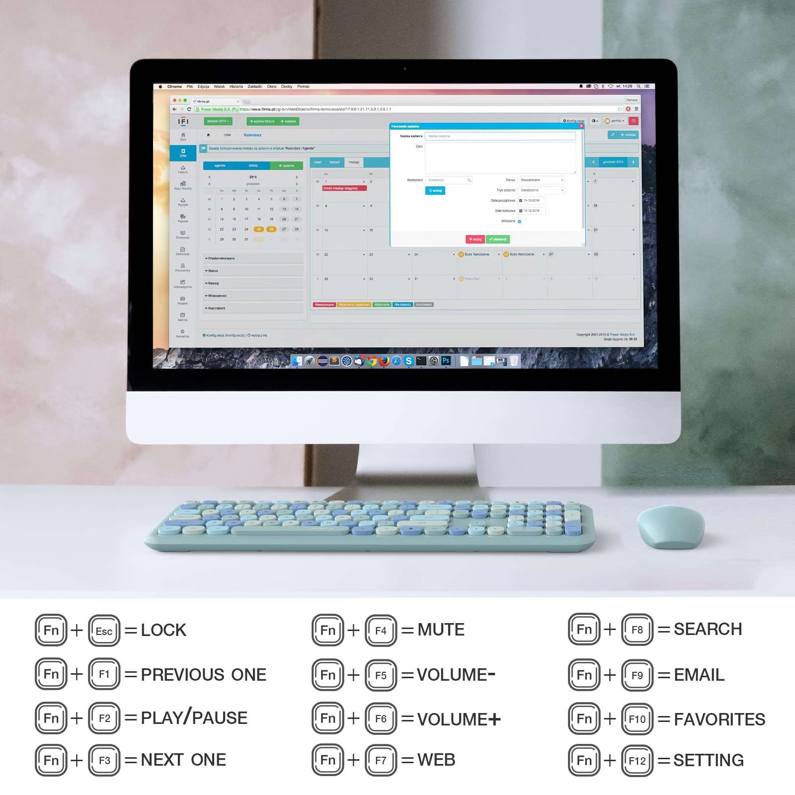 MOFii Wireless Keyboard and Mouse Combo, 2.4G Slim Full-Sized Ergonomic Keyboard Mouse for PC Desktop Laptops Windows (Blue Colorful) 6