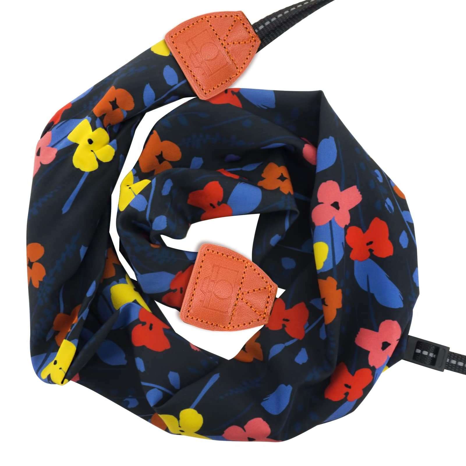 Wolven Soft Scarf Camera Neck Shoulder Strap Belt Compatible with All DSLR/SLR/Digital Camera (DC) / Instant Camera Etc, Blue Pink Fower 1