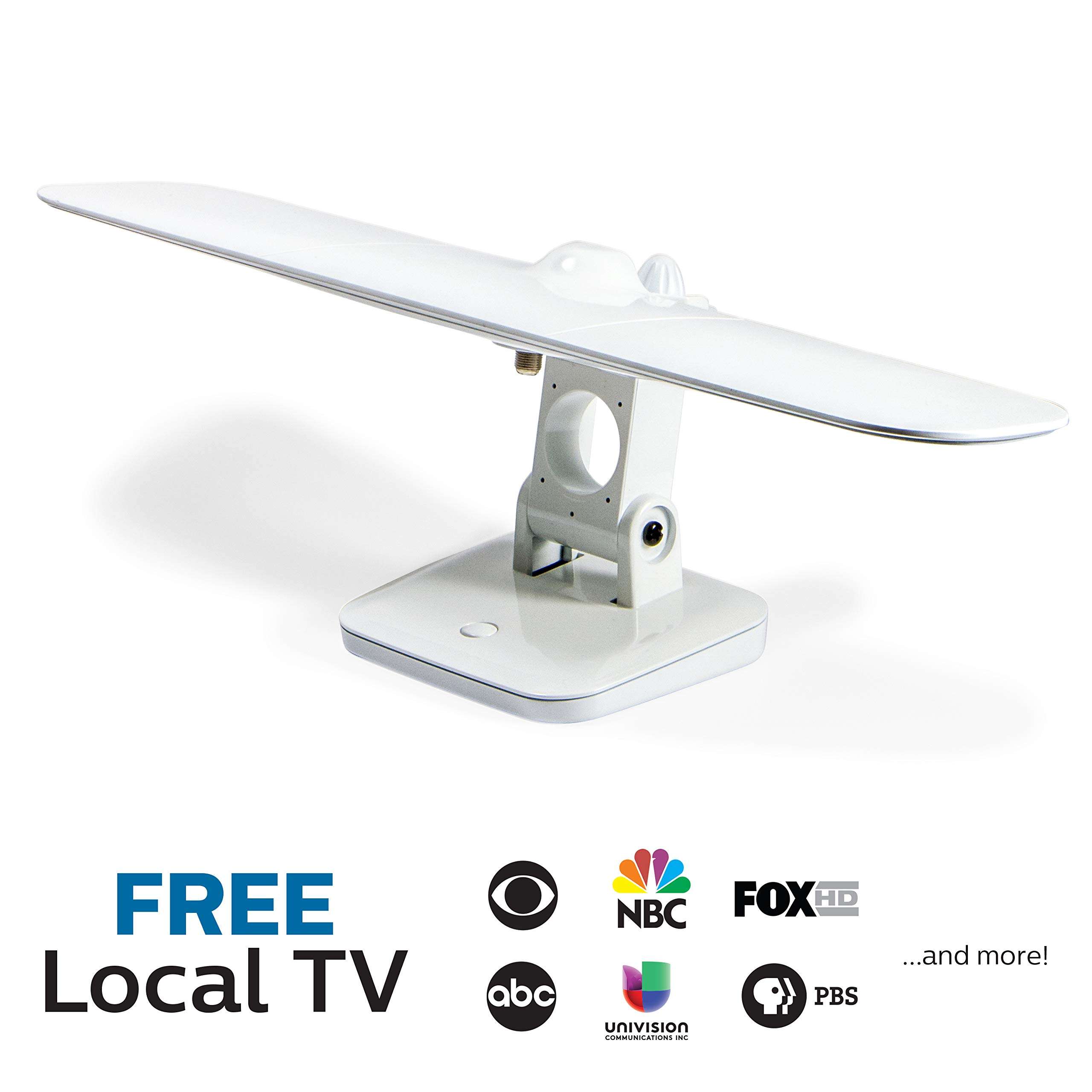 Philips Wing Mobile TV Antenna, Indoor Outdoor Attic Mount, Perfect for Tailgating and Camping, Long Range Antenna, Supports 4K 1080P VHF UHF, Compact Design, Smart TV Compatible, Black, SDV8412B/27 2