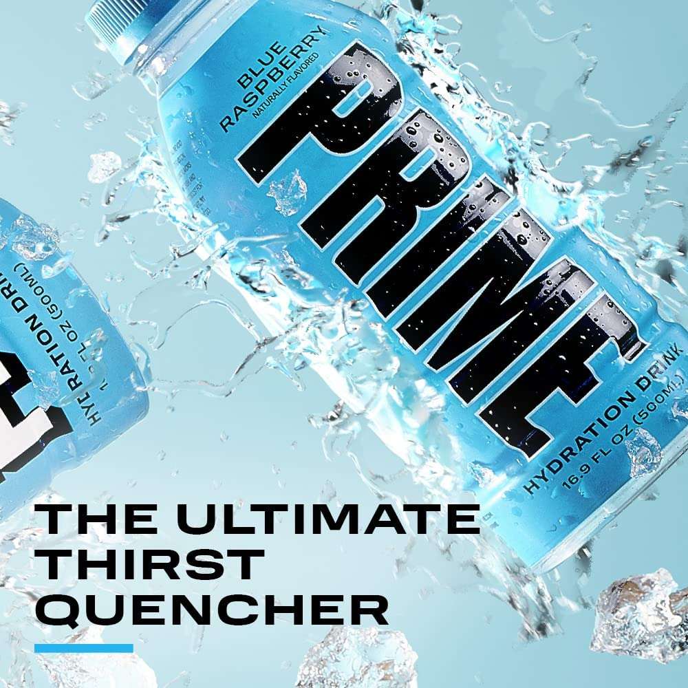 Prime Blue Raspberry Drink Sports Is Loaded With Electrolytes With Zero Added Sugar By Ksi & Logan Paul 500 ml 6