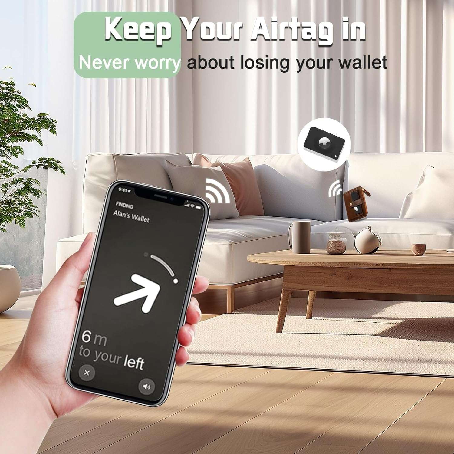 ANNNWZZD Airtag Card Case for Purs, Slim Card Case Holder for Airtag Compatible with Apple AirTag,for Badge, Gift,Business Card Cases,Air Tag Case Accessories 6