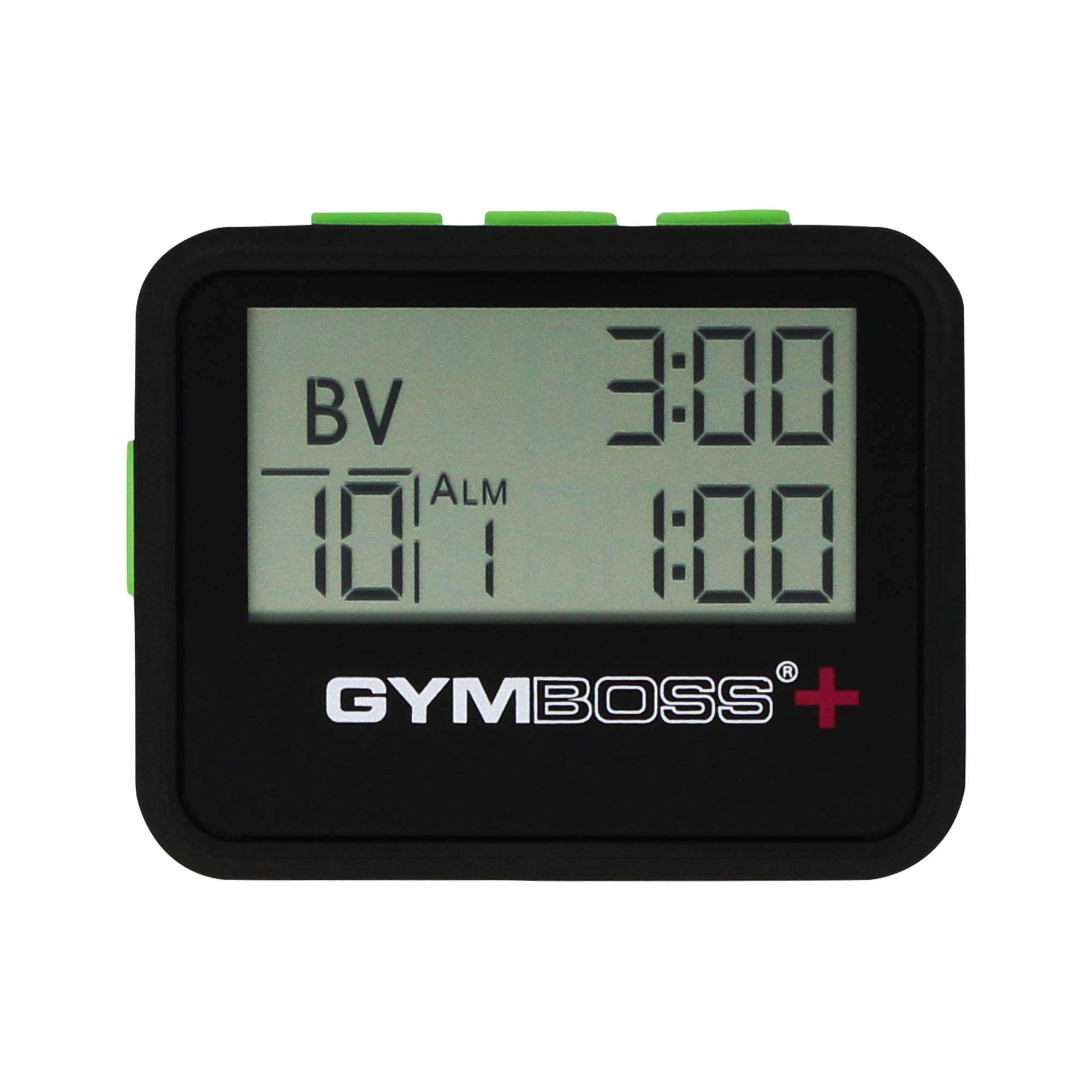 Gymboss Plus Interval Timer and Stopwatch - Black/Green Softcoat 2