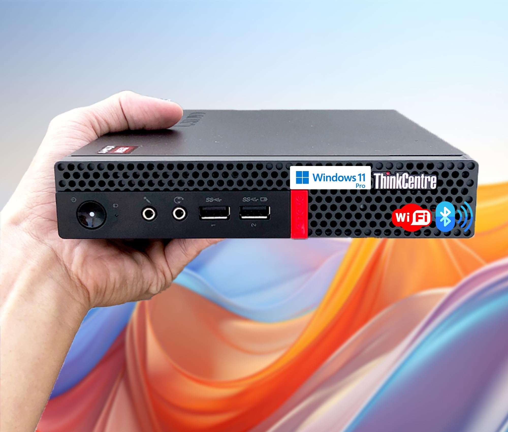 Lenovo ThinkCentre Micro Computer, AMD CPU, Dual-Display Support, Wi-Fi, Bluetooth, USB Ports, Ethernet Port, w/o Keyboard&Mouse, Windows 11 Pro, for Business&Home (16GB RAM & 512GB SSD) 1