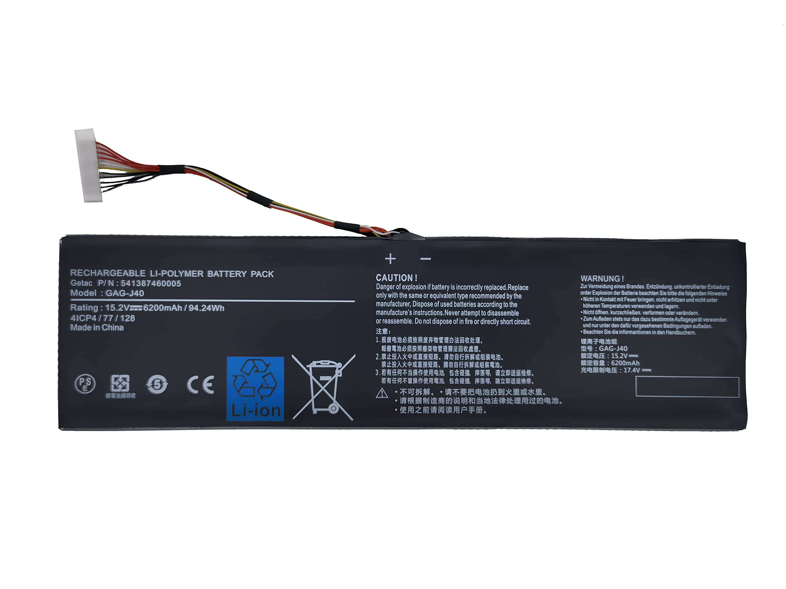 Fully GAG-J40 Replacement Laptop Battery Compatible with Gigabyte Aero 14 V7 K7 14-P64WV6 14-W-CF2 15 15X V8 15W 15-x9 Aorus X5 V6 V7 V8 X7 Dt V6 V7 V8 X9 Dt Series（Note-Connector interface is 29mm） 1