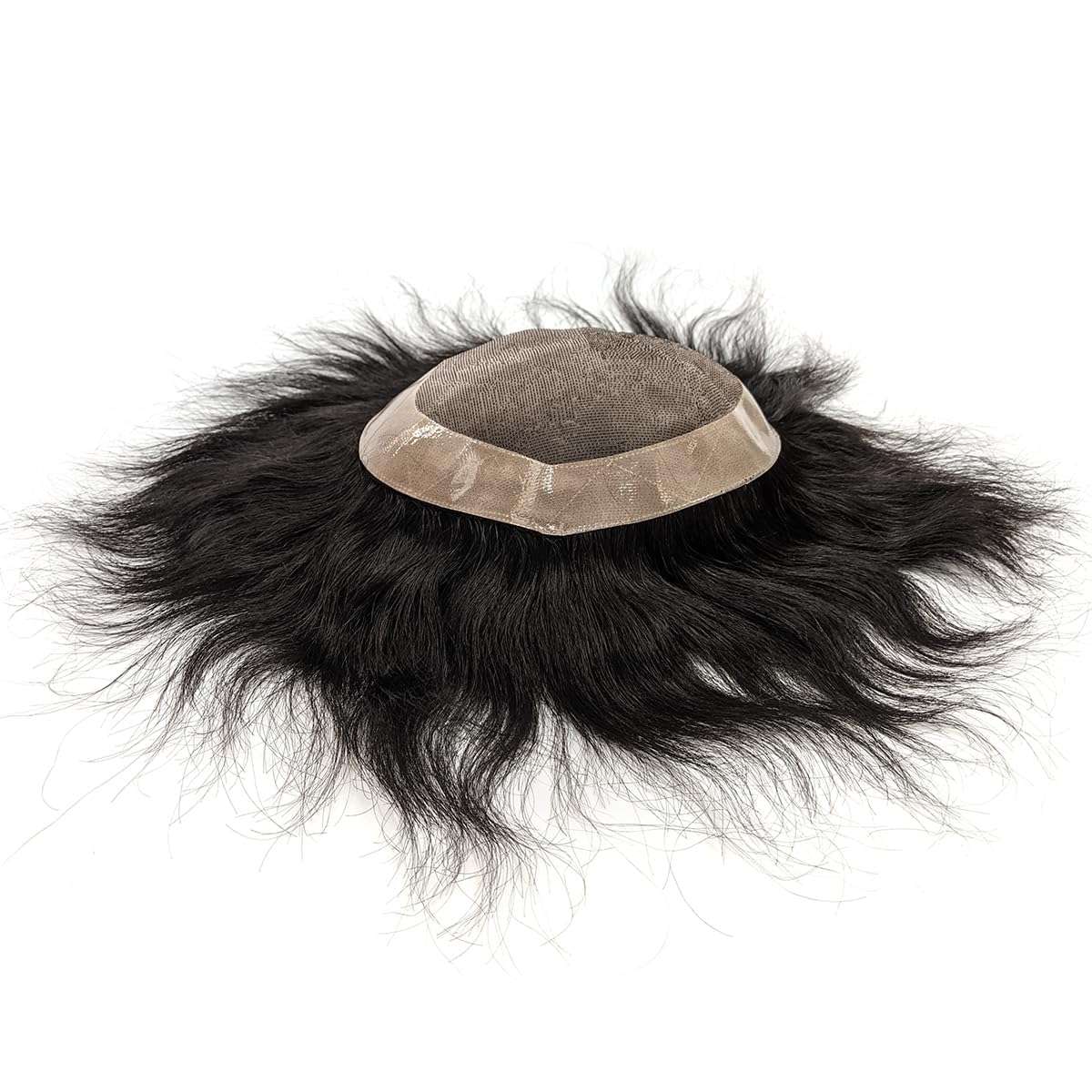 Majik Men Wig Natural Hair Patch For Men (Normal Monofilament) (10x8 Inch, Black), 100 Gram, Pack Of 1 1