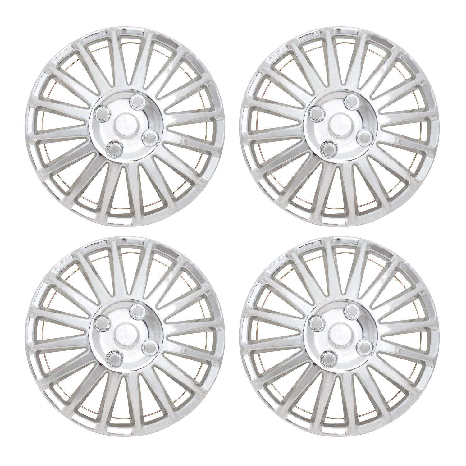 Oshotto Premium OSHO-WC19C 13-inch CHROME Paint Finish Universal Fitting-Push Type Car Wheel Cover (Set of 4) 3