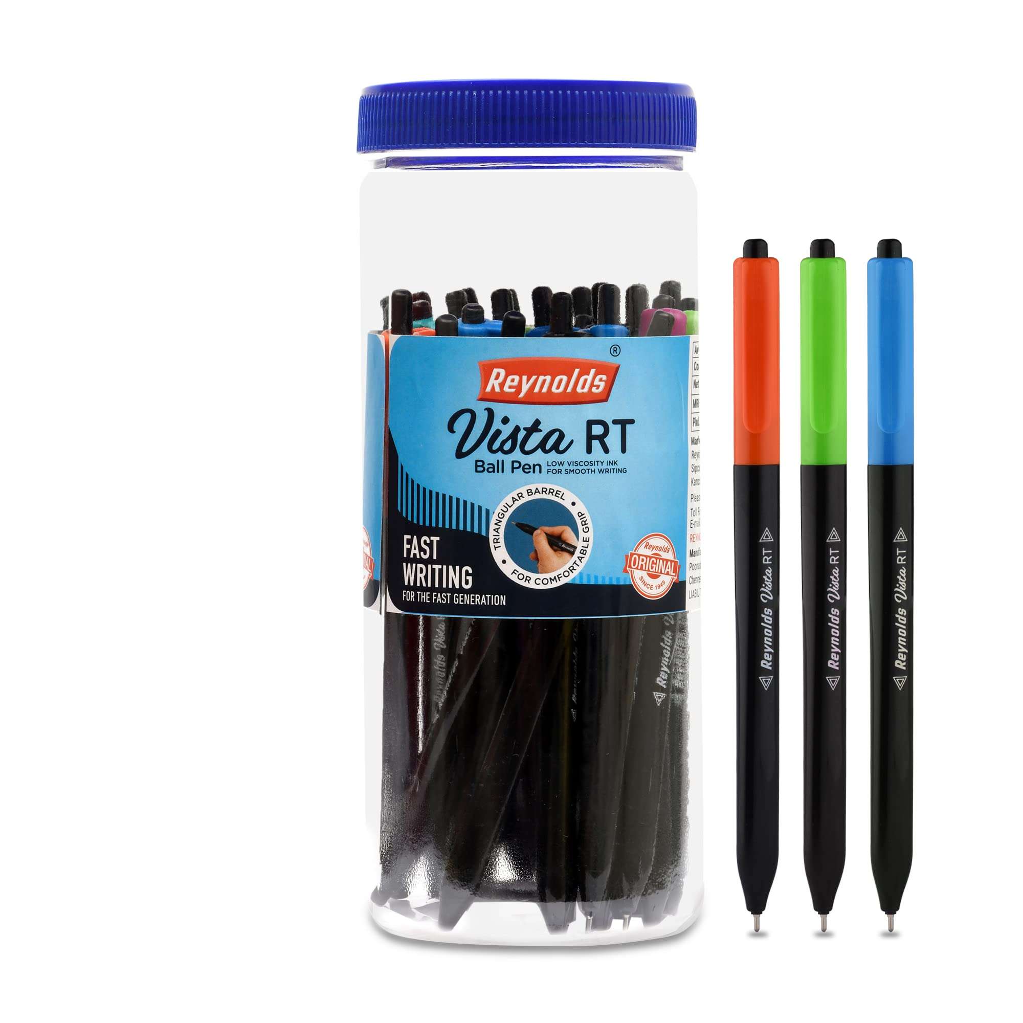 Reynolds VIBRANT PENCIL 30 CT JAR, Grey & Reynolds VISTA RT BP 25 PENS JAR 6