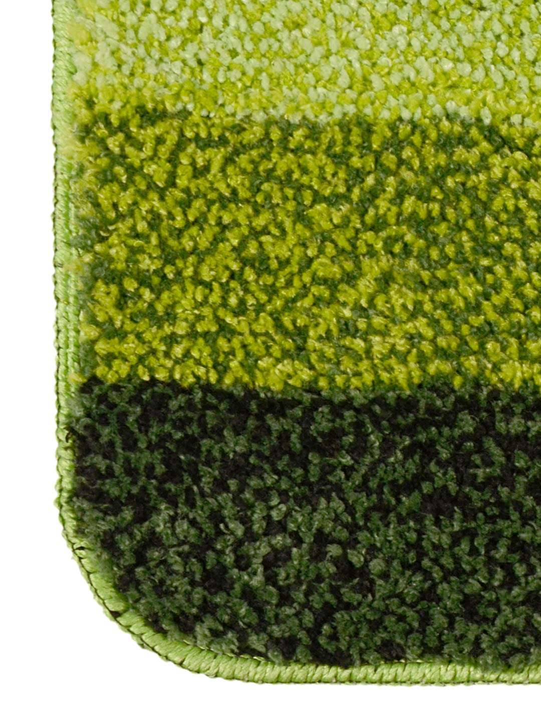 Saral Home Microfiber Striped Anti-Skid Set of 2 Bathmats (Green,38X50 cm) 5