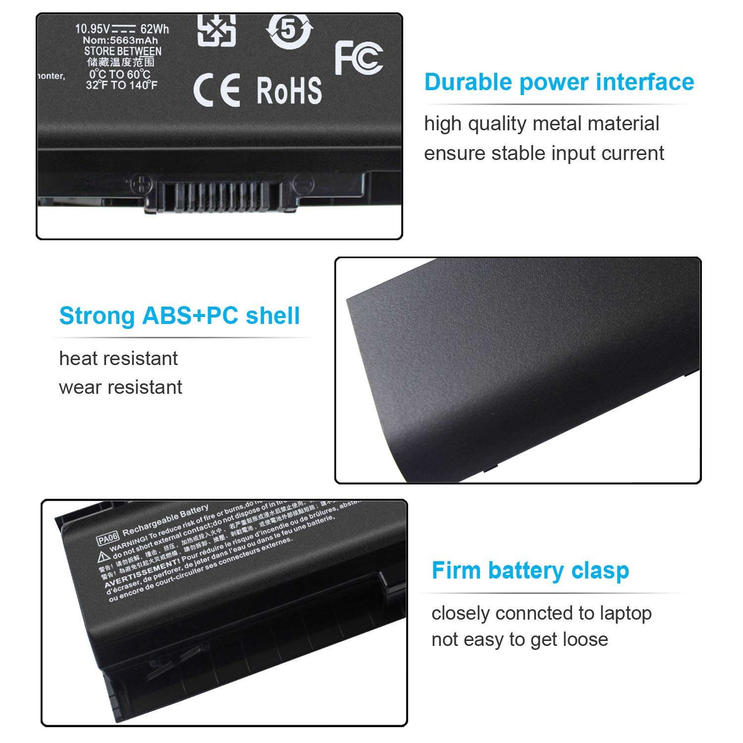 PA06 849911-850 Laptop Battery for HP Omen 17 17-w 17-ab200 17t-ab00 Series 17-w053dx 17-w253dx 17-w033dx 17-ab011nl 17-w000 17-w200 849571-221 849571-241 849571-251 PA06062 HSTNN-DB7K TPN-Q174 HQ-TRE 2