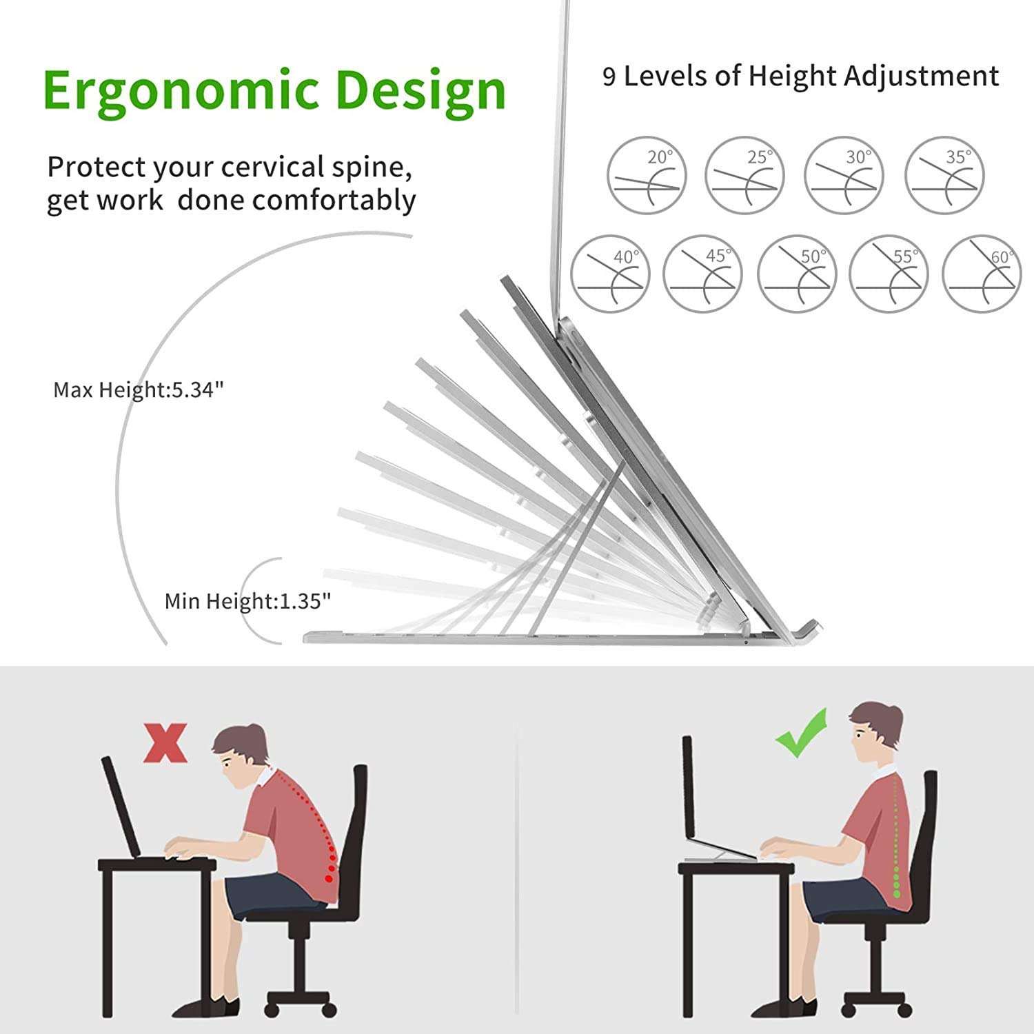 Homeistic Applience Metal Self-Adhesive Mini Laptop Stand Base Non-Slip Bracket, Ergonomic Desktop Stand, Compatible with All Laptop, Tablets & Mobile Phones Stand (Aluminium Laptop Stand) 4