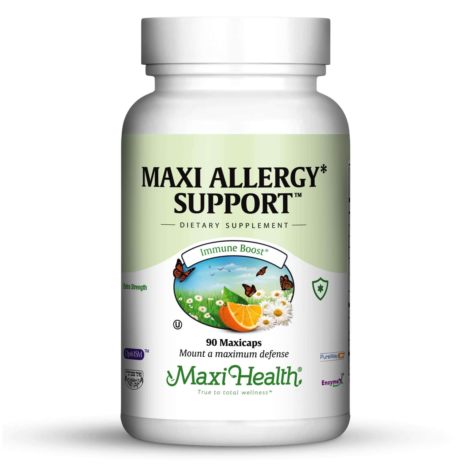 Maxi Health Allergy Support Vitamin C with MSM Sinus & Nasal Health, 90 Count