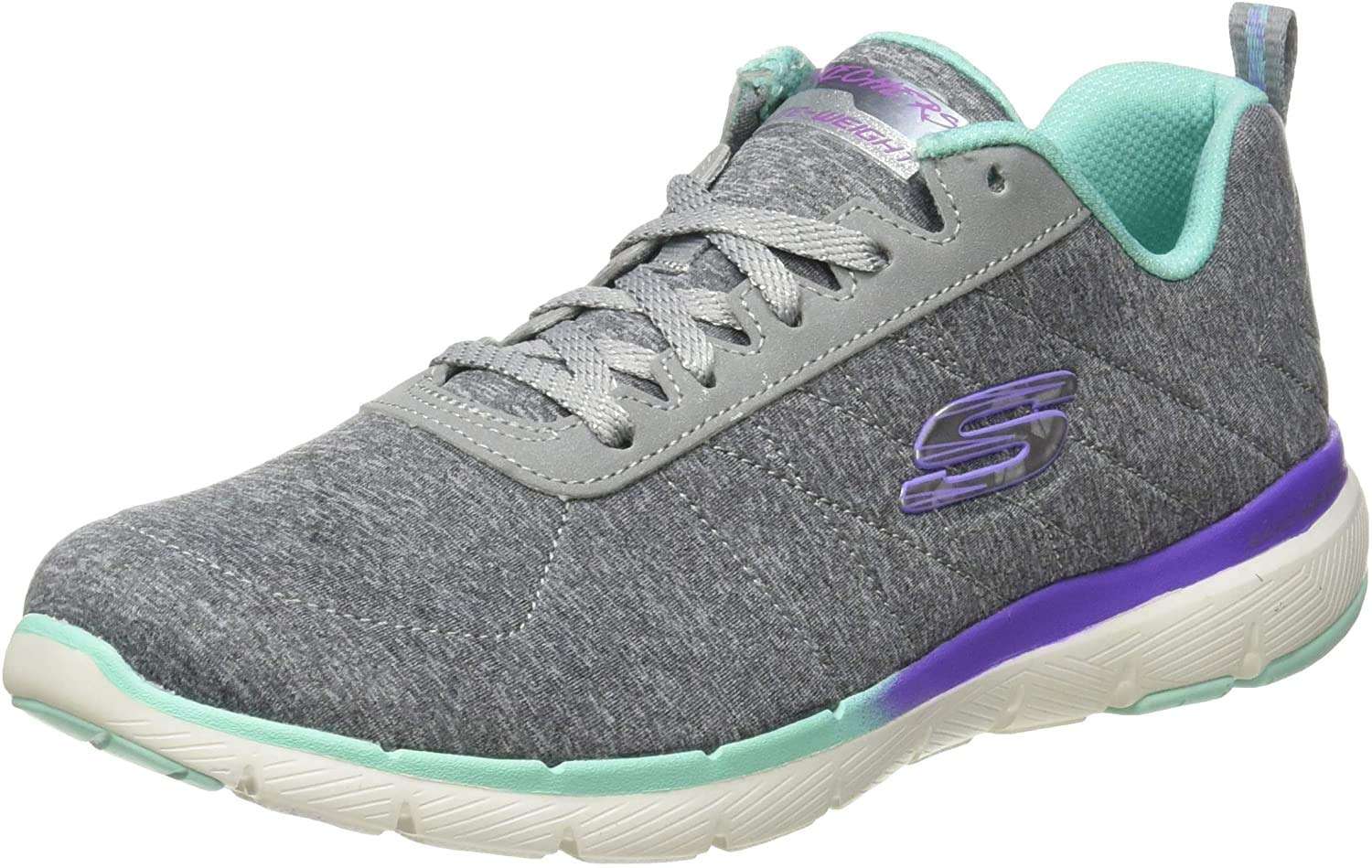 Skechers Womens Flex Appeal 3.0 - Fan Craze Gray/MT Casual Shoe -3 UK (6 US) (149008) 1
