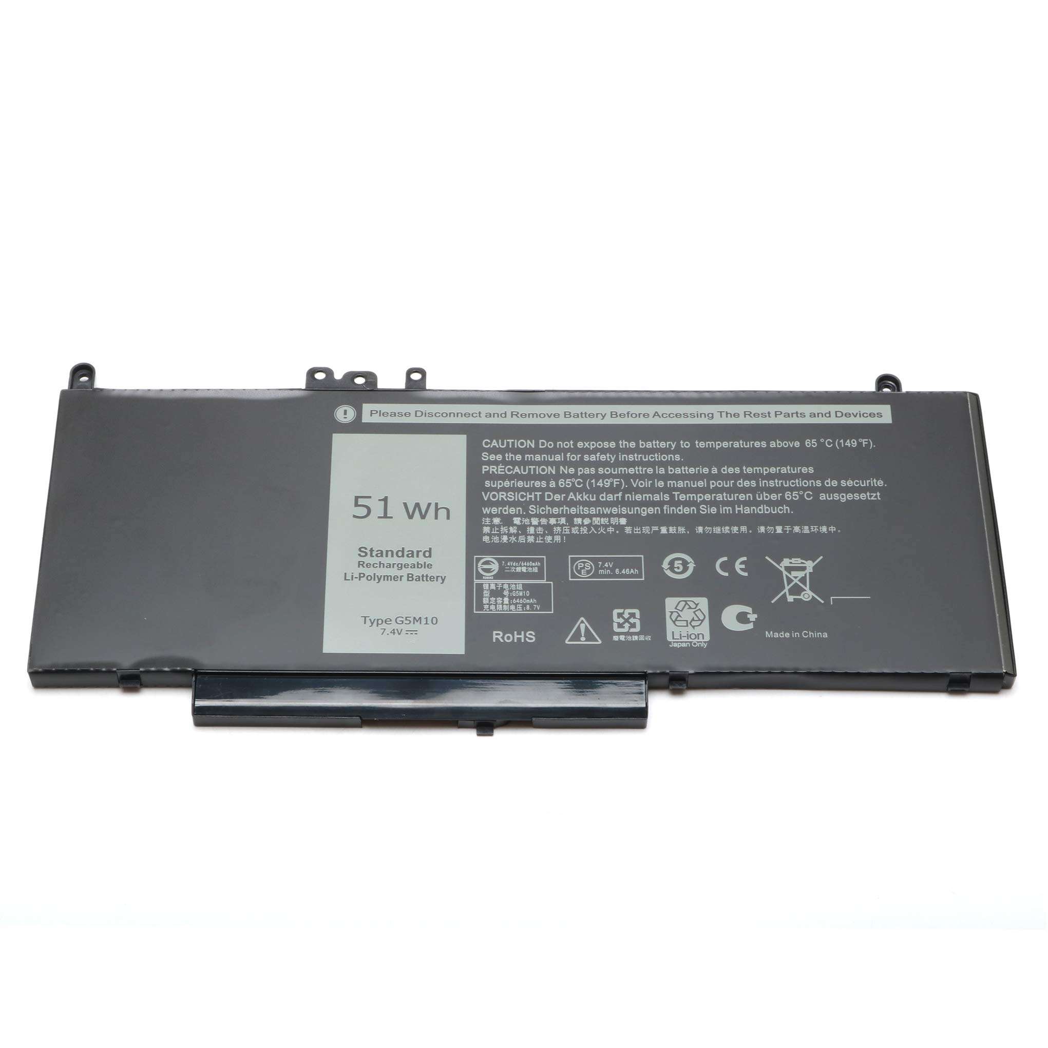 G5M10 Laptop Battery Replacement for DELL Latitude E5450 E5550 8V5GX R9XM9 WYJC2 1KY05 G5M10 Notebook Batteries -7.4V 51WH 1