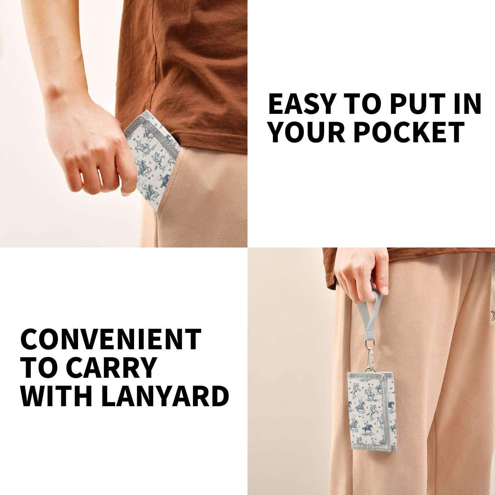 CEBUGI Man Cowboy Kids Wallets for Boys Girls Ages 6-18,Trifold Kids with Zippered Coin Pocket,Boys Wallets Christmas Gift 5