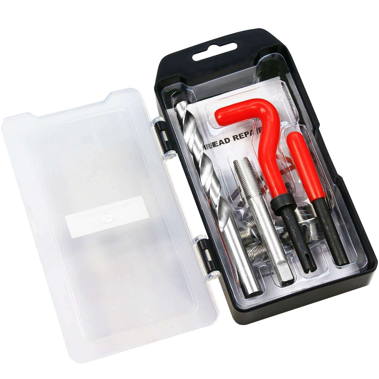 Highking Tool Thread Repair Kit, M12 x 1.25mm Metric Thread Repair Insert Kit Compatible Hand Tool Set for Auto Repairing (M12-1.25)
