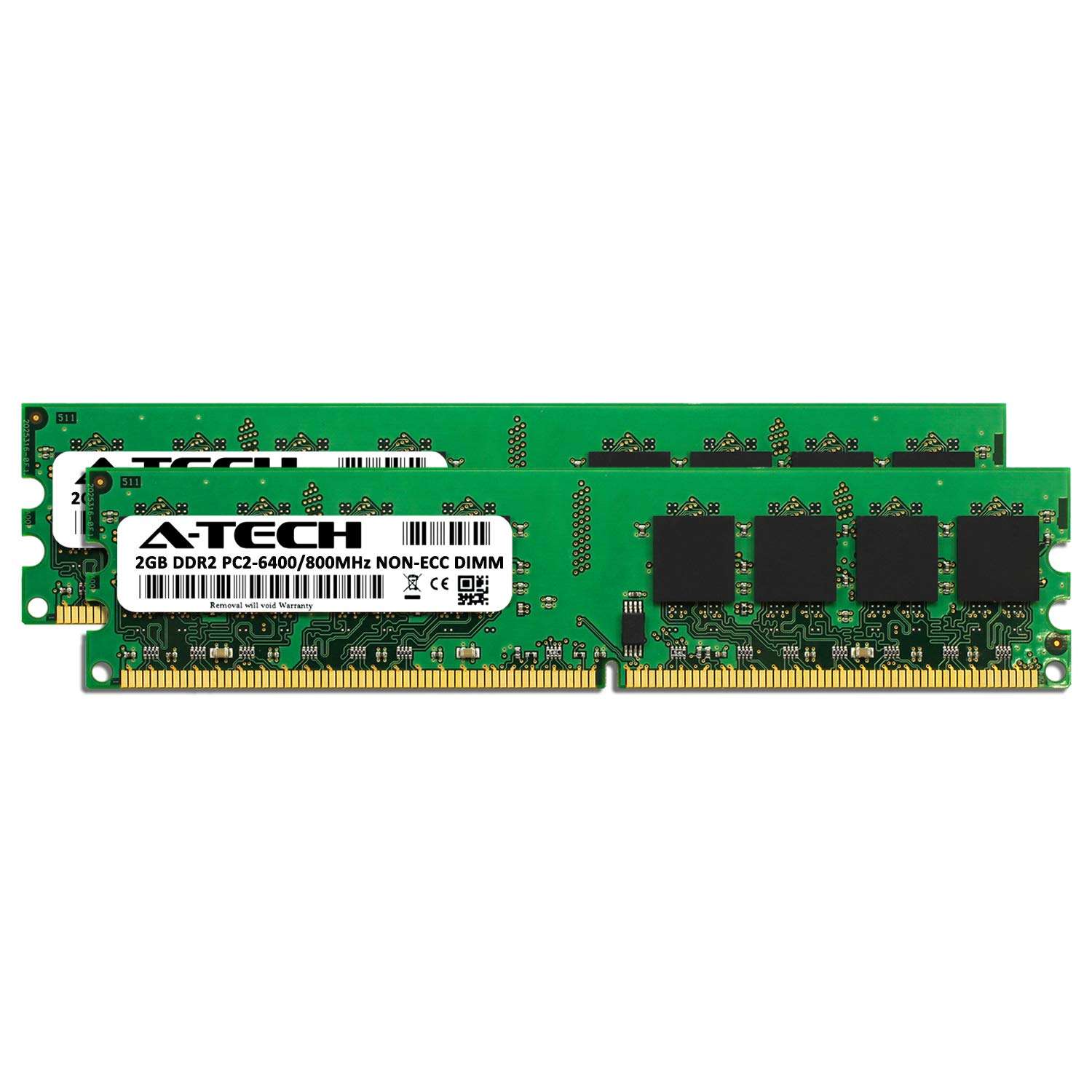 A-Tech 4GB (2 x 2GB) Memory RAM Kit for Dell OptiPlex 960, 760, 755, 745, 740, 360, 330, 160, (MT, DT, SFF, USFF) - DDR2 800MHz PC2-6400 Non-ECC DIMM Modules 2