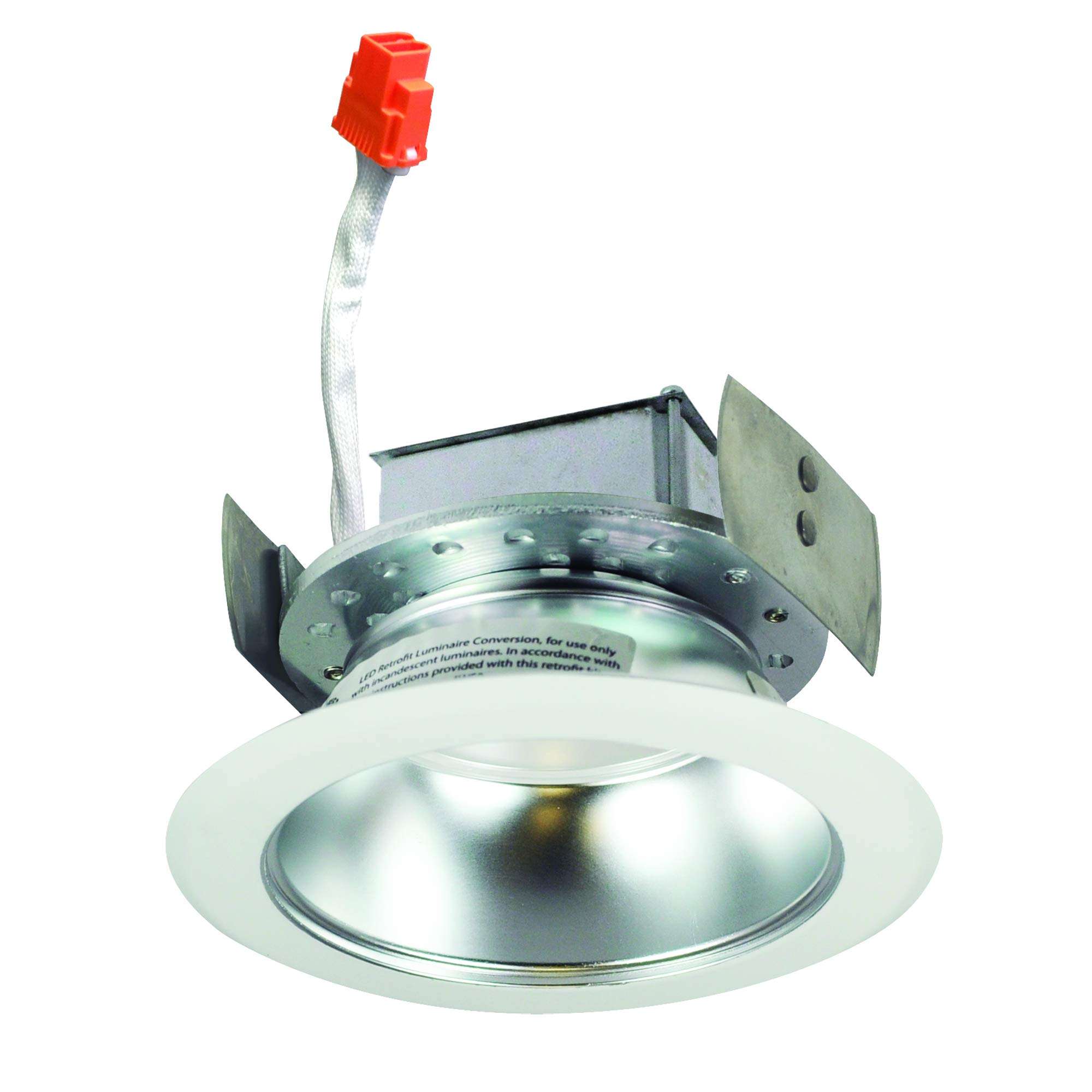 NoraLighting NLCBC-451D30DWLE4 4 in. 120V 0-10V, 120V Triac & 277V 0-10V Cobalt LED Retrofit Deep Cone Reflector Trim, Diffused Clear & White - 30K 1