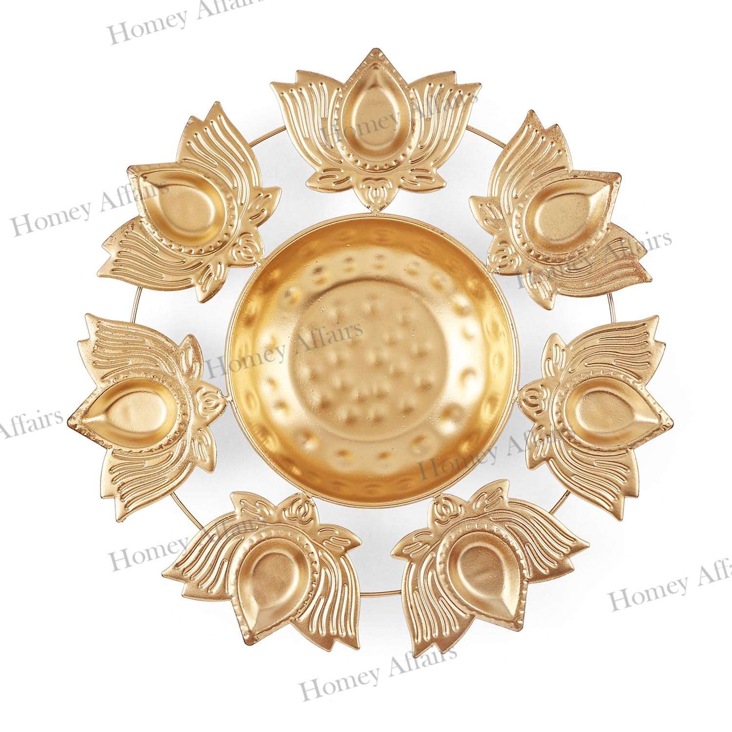 Homey Affairs Diwali Decoration Items for Home Decor | Diya Shape Flower Decorative Urli Bowl for Pooja Room | Floating Flowers Bowls and Tea Light Candles (Lotus Shaped Diyas) 3