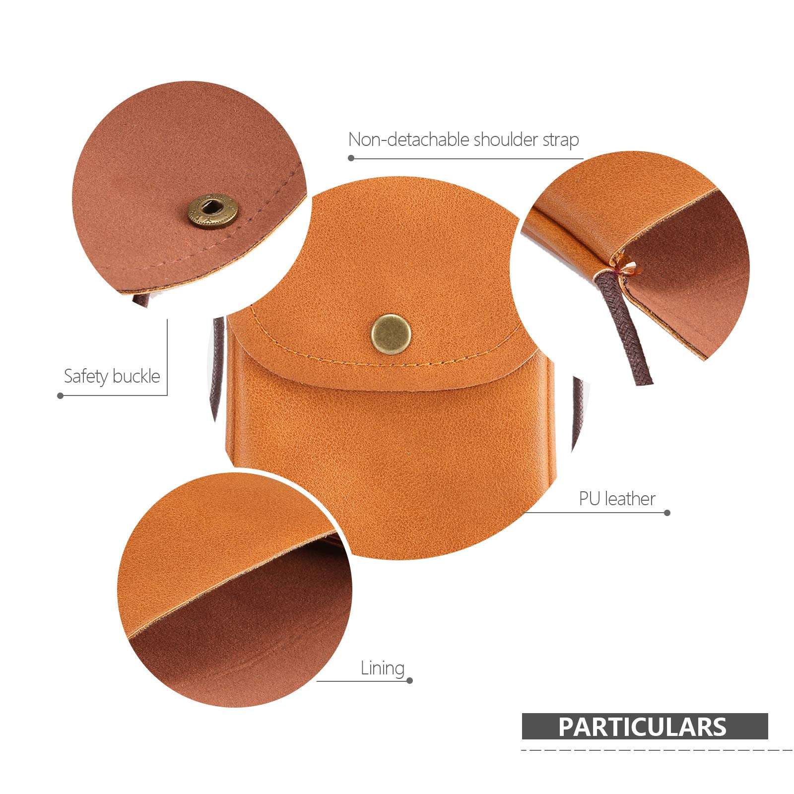 Cell Phone Neck Pouch, Techcircle PU Leather Carrying Bag with Credit Card Holder Adjustable Strap, Small Travel Purse for iPhone 11 XR XS Max SE 8 7 6 Plus, Galaxy S10 S7 Edge A10 J7, Moto G6 (Brown) 3