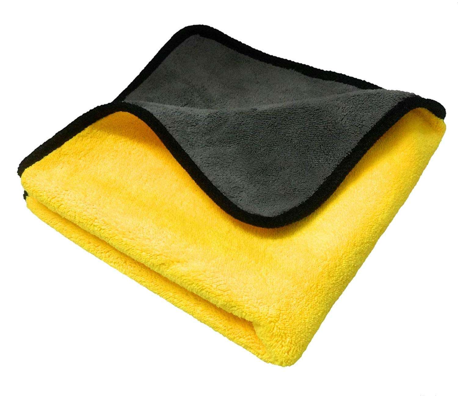 Walmotor Microfiber Cloth for Car Cleaning and Detailing | Dual Sided, Extra Thick Plush Microfiber Towel Lint-Free, 800 GSM, 40cm x 40cm (1)-Set of 1 1