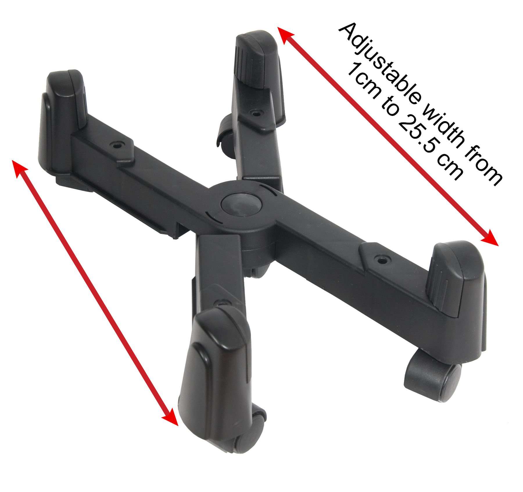IO CREST Mobile Desktop Tower Computer Floor Stand Rolling Caster Wheels and Adjustable Width from 6 to 10 Inches 6