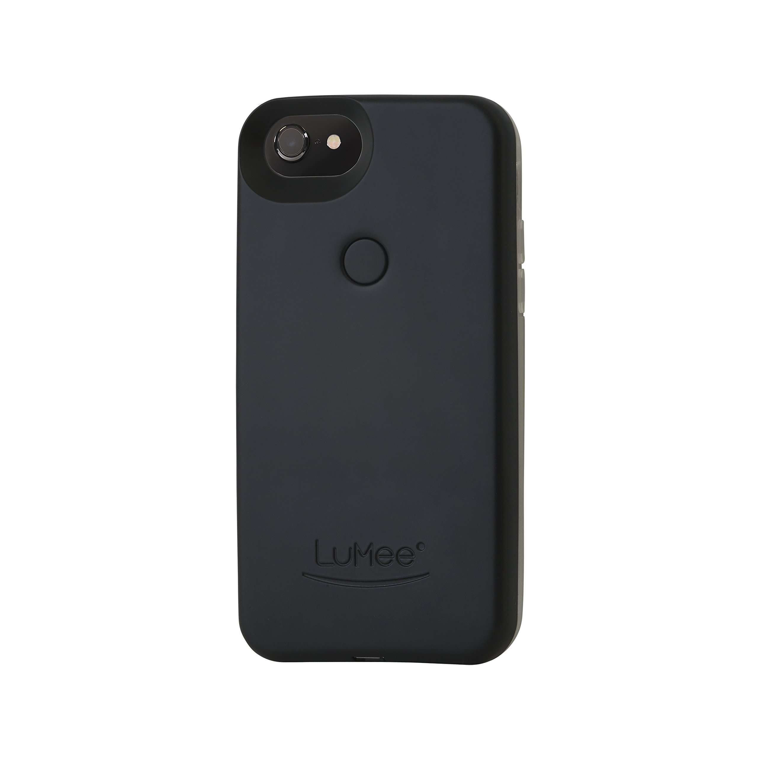 LuMee Two Selfie Phone Case, Black Matte | LED Lighting, Variable Dimmer | Shock Absorption, Bumper Case | iPhone 8 / iPhone 7 / iPhone 6s / iPhone 6 1