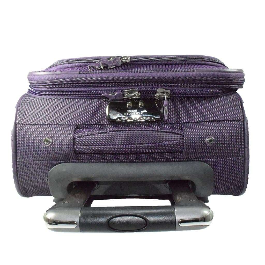American House Nylon 28 Inch 4 Wheel Trolley Bag (Purple) 4