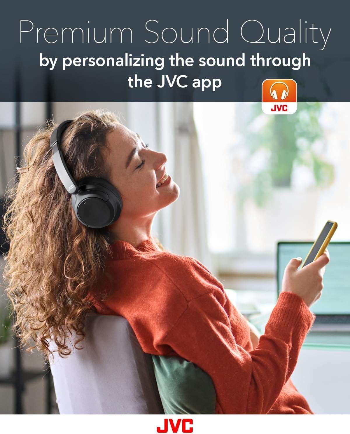 JVC Over Ear Wireless Active Noise Cancelling Headphones - Bluetooth 5.3 - Ambient Mode, 3 Audio Modes, Soft Comfort Pads, 35 Hr Battery, Foldable & Lightweight – Mic- Travel & All-Day Wear - HA-S75N 5