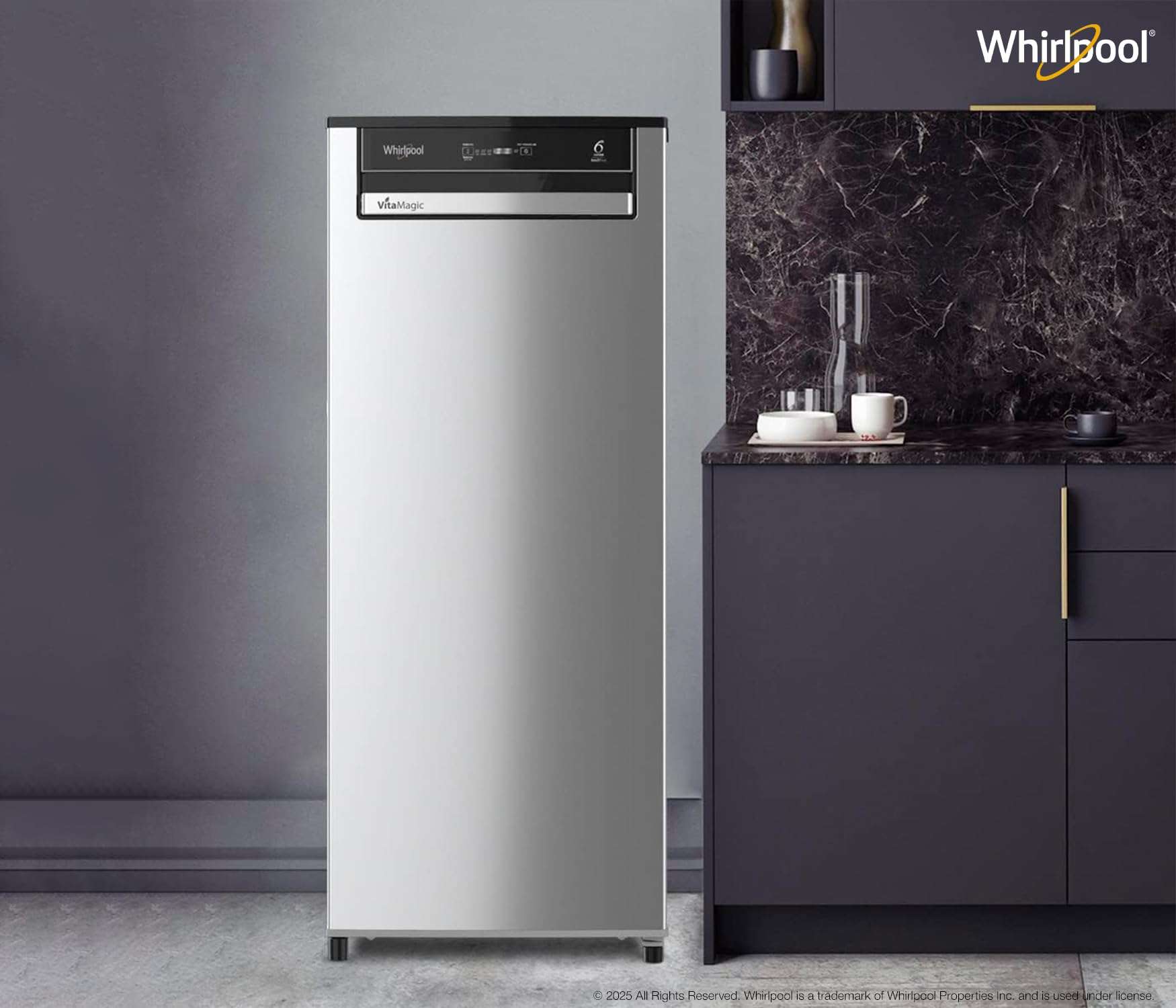 Whirlpool 192 L 3 Star Vitamagic PRO Frost Free Direct-Cool Single Door Refrigerator (215 VMPRO PRM 3S RADIANT STEEL-Y, Silver, Auto Defrost Technology, 2026 Model) 5