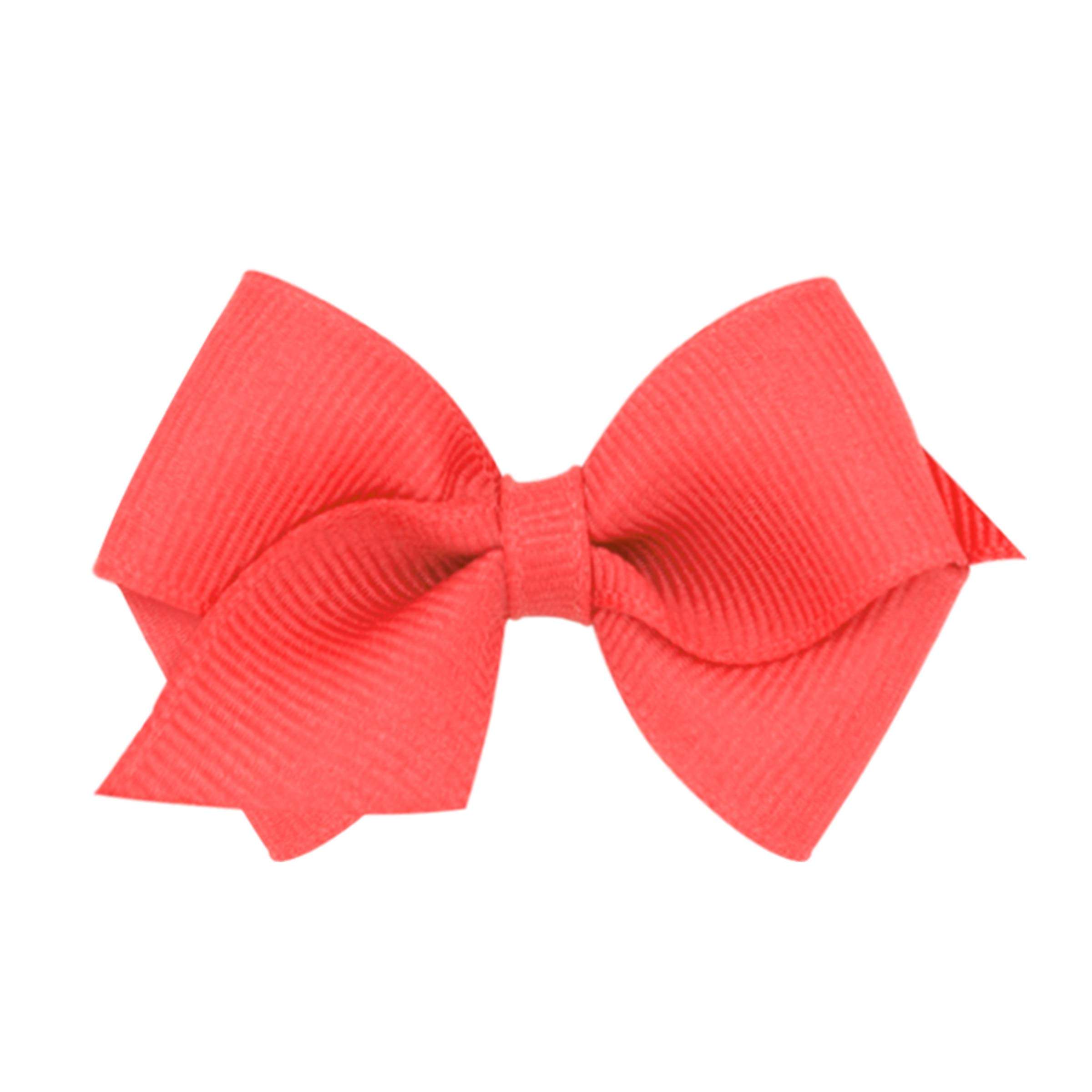 Wee Ones Girl's Wee Grosgrain Hair Bow on No Slip Clip - Watermelon